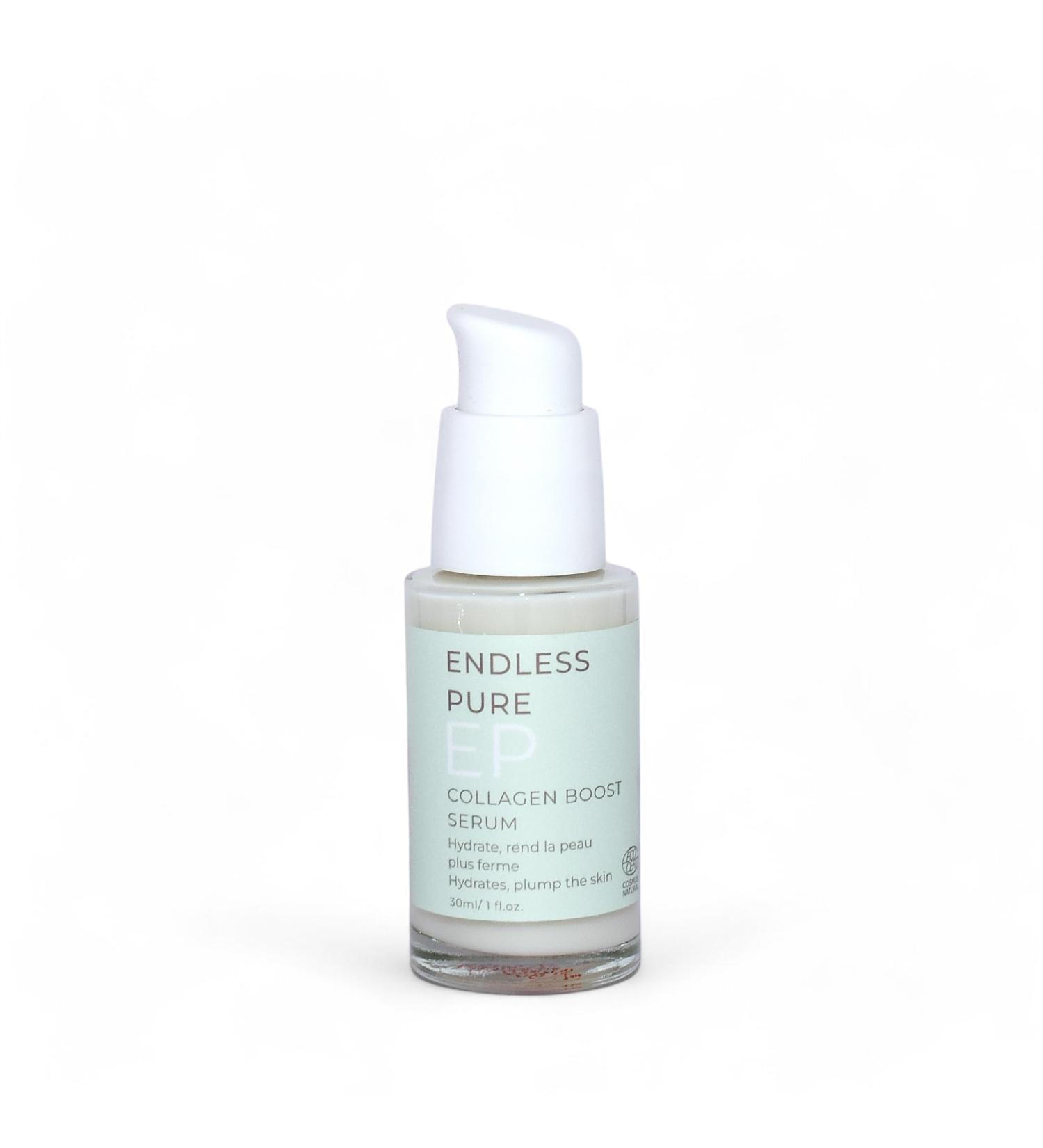  ENDLESS PURE Organic Collagen Boost Serum - Rich Formula with 5 Powerful Natural Active Ingredients - Women's Anti-Aging Face Serum - Strong Regeneration - For Skin 35+ - Buy Online on GoSupps.com