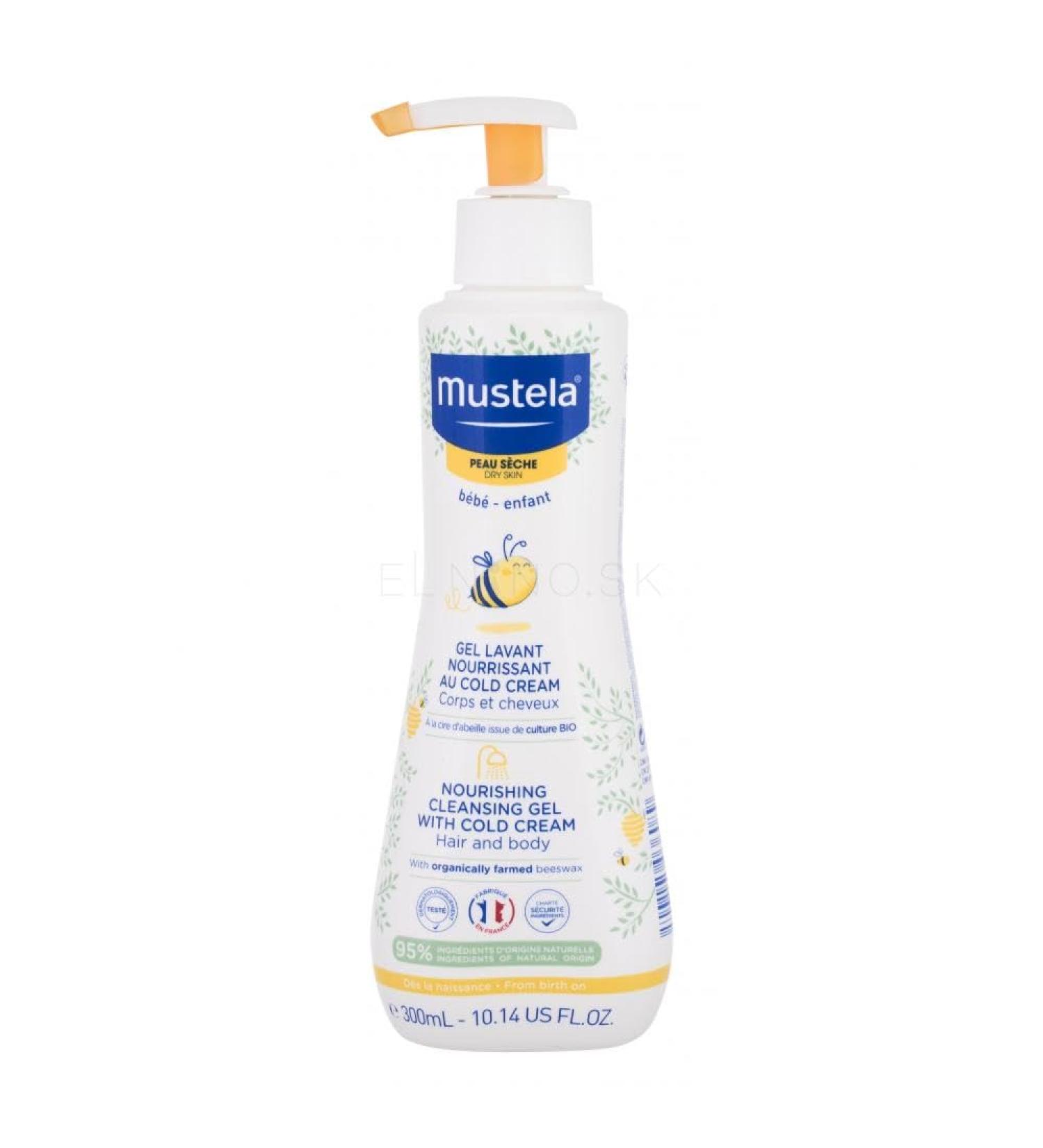 Mustela Nourishing Cleansing Gel with Cold Cream 300ml - Gentle Baby Wash - Buy Online on GoSupps.com