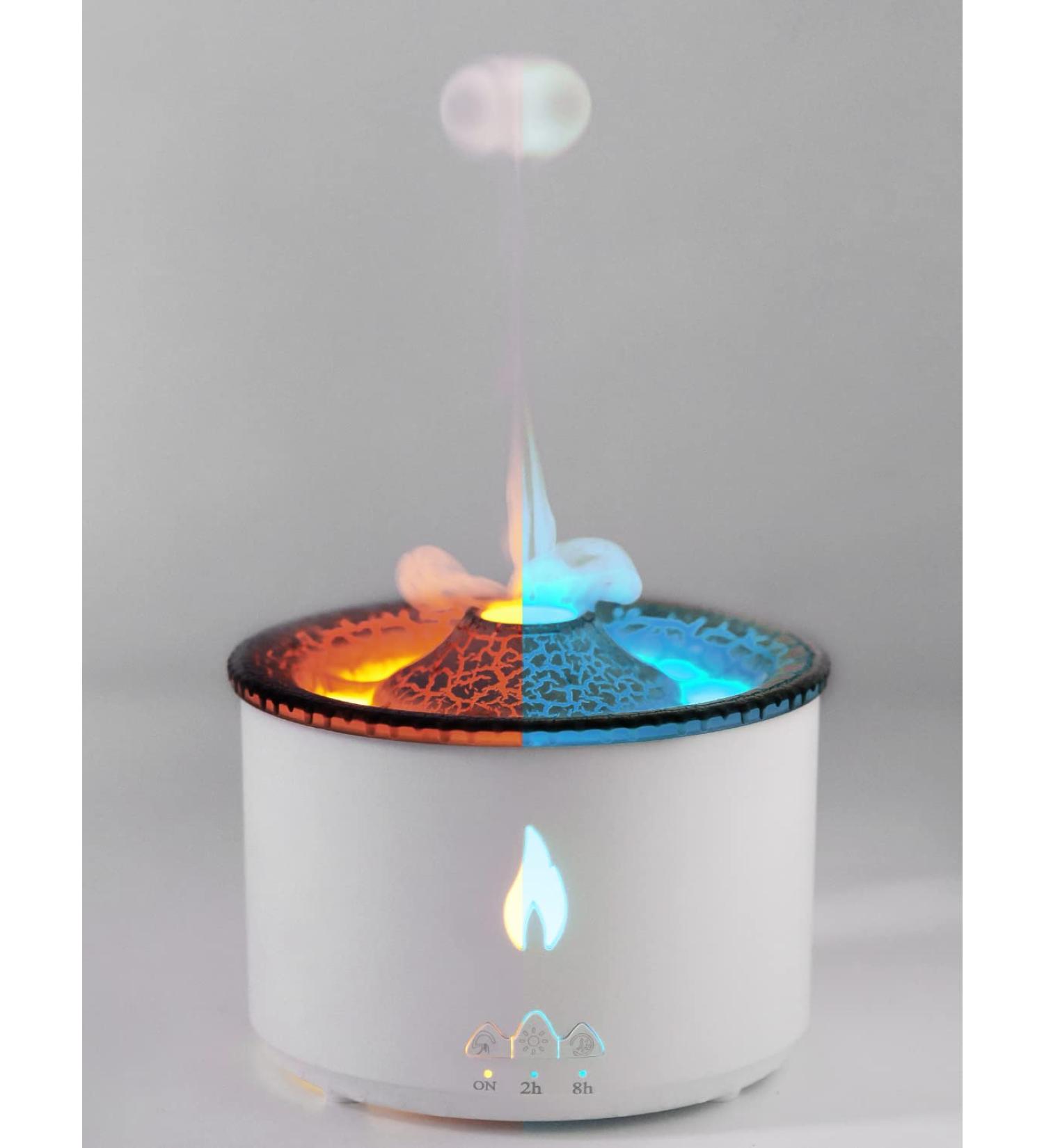 SEAAN Volcano Jellyfish Mist Humidifier 360ml Pro - Pulsating/Continuous Modes, Dual Night Light, Remote Control - Ideal for Bedroom - Buy Online on GoSupps.com