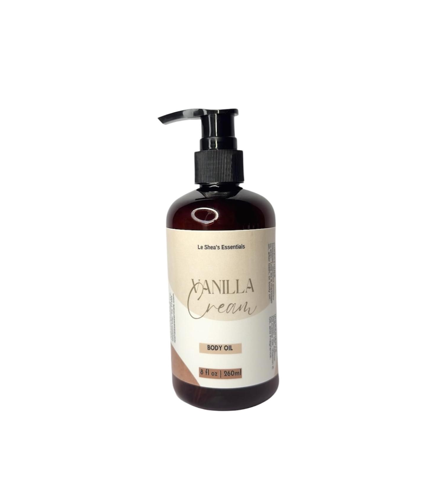 LE SHEA Vanilla Cream Body Oil Scented Body Oil Lightweight Fragrant Skin Moisturizer for Cuticle After Bath Shower Massage Daily Wear w Safflower & Apricot Oil for Dry Skin & Hands (8 oz) - Buy Online on GoSupps.com