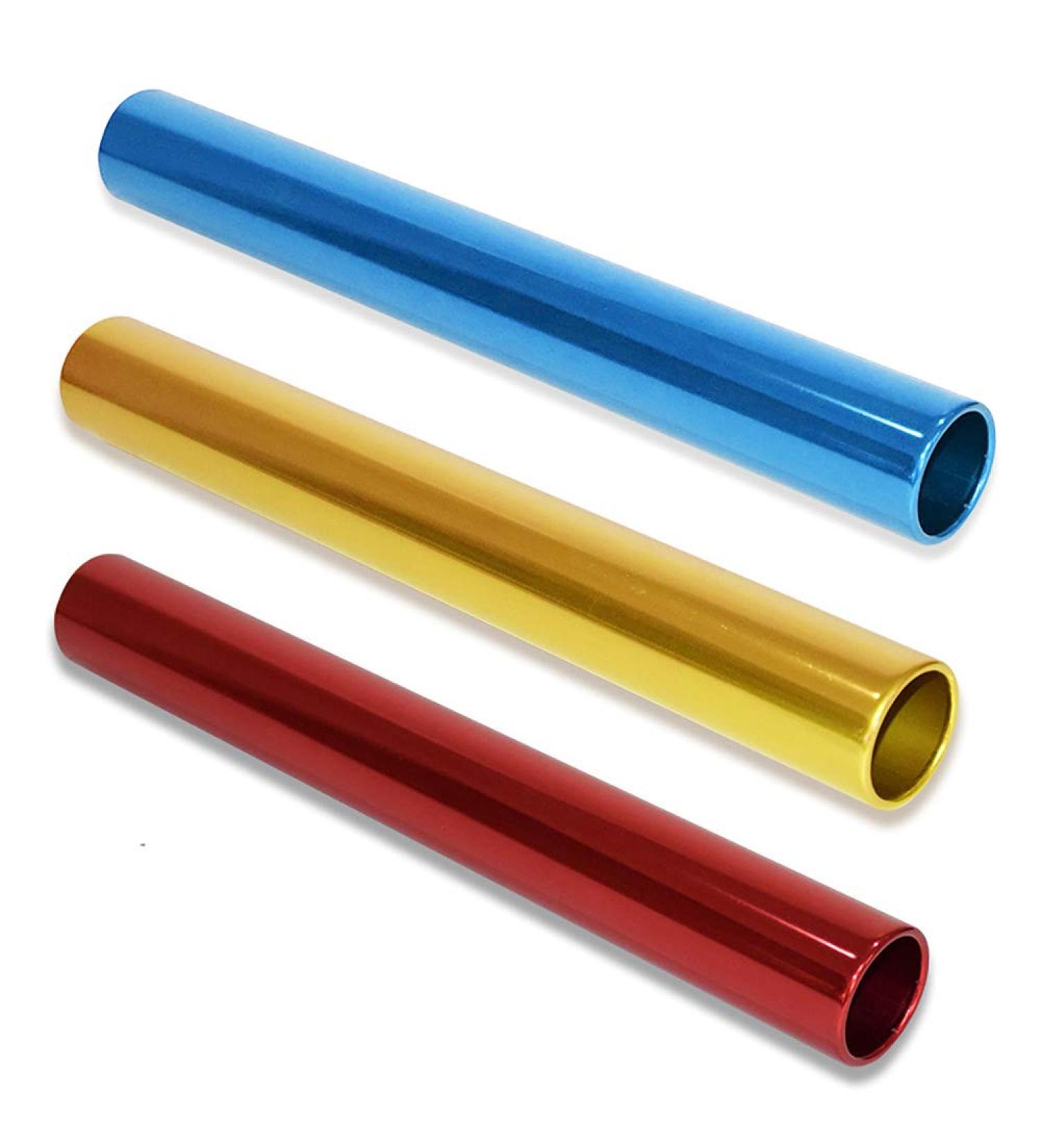 RAYNAG 3 Pack Aluminum Track Relay Batons - Durable Field Race Batons for Student Events (Blue, Gold, Red) - Buy Online on GoSupps.com