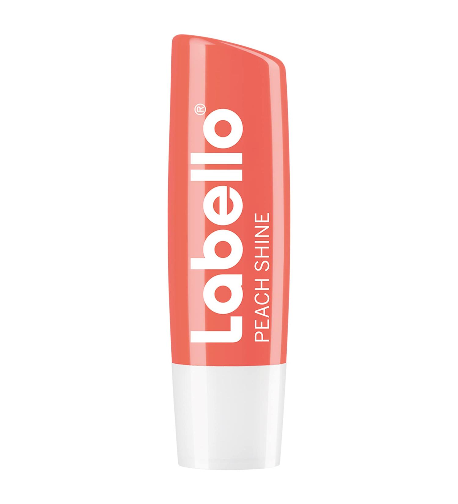Labello Lip Balm Fruity Shine - Peach | Nourishing Lip Care for Soft Kissable Lips | International Shipping Available - Buy Online on GoSupps.com