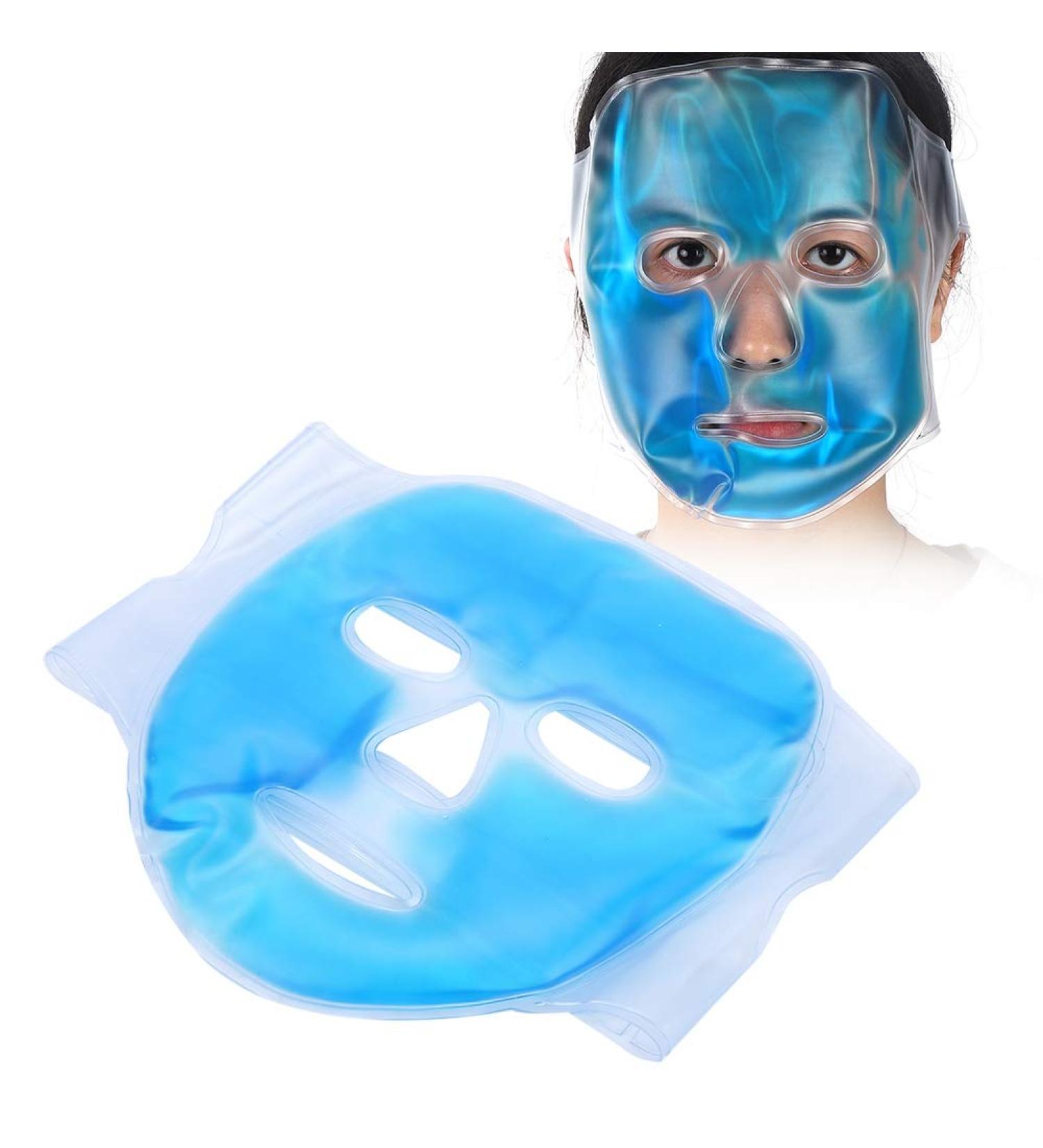 Ice Cooling Gel Face Mask for Fatigue Relief | Blue Full Face Mask for Swollen Eyes Dark Circles Headaches & Migraines International Shipping - Buy Online on GoSupps.com