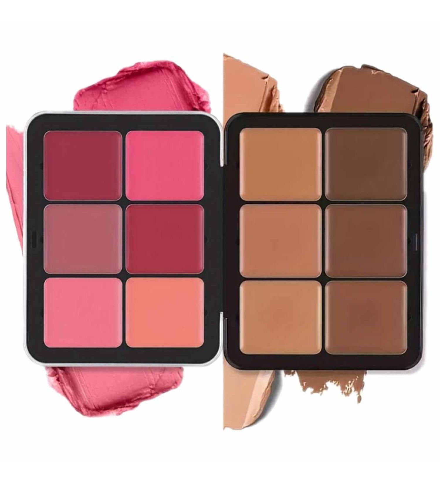 12 Colors Concealer Palette Cream Blush Palette Highlighter Blush Powder Makeup 2-In-1 Face Cosmetics Cream Foundation Palette Long-Wearing Full Coverage Makeup For Flawless Skin (B) - Buy Online on GoSupps.com
