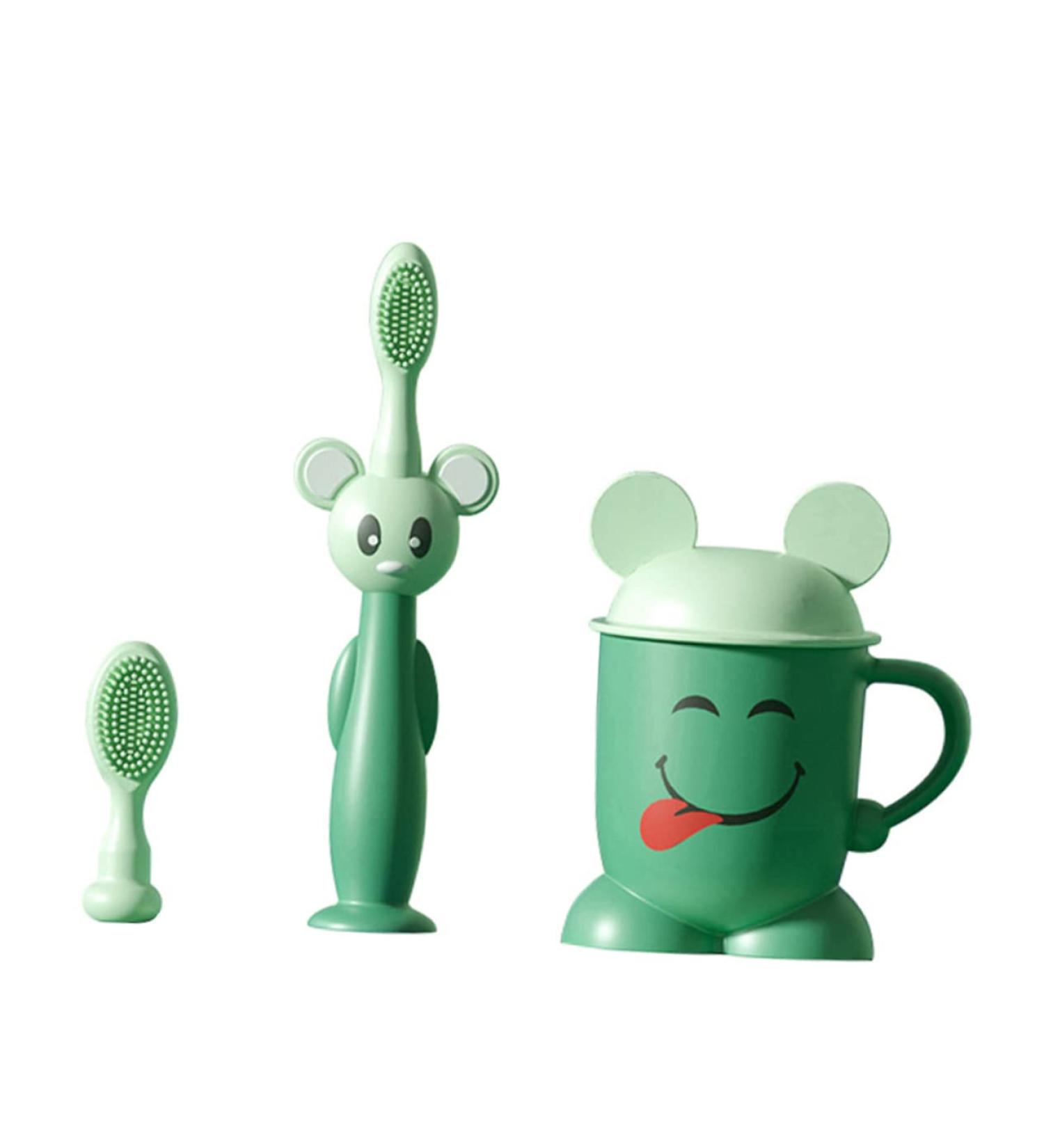 Buy Sewoart Silicone Toothbrush Set for Kids | Toddler Oral Care with Suction Cup | Baby Toothbrushes - Buy Online on GoSupps.com