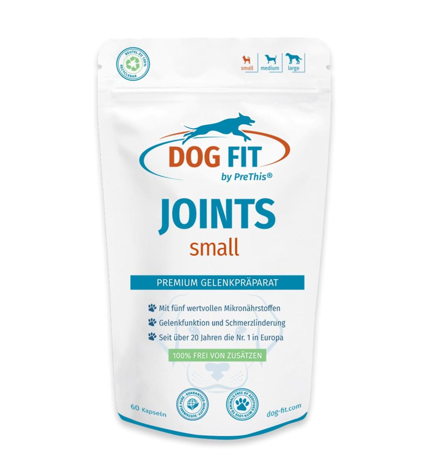 Dog Fit by Prethis | Premium Joint Support for Dogs (Up to 10kg) - Osteoarthritis Luxation & Dysplasia Relief - Additive-Free Joint Protection - Buy Online on GoSupps.com