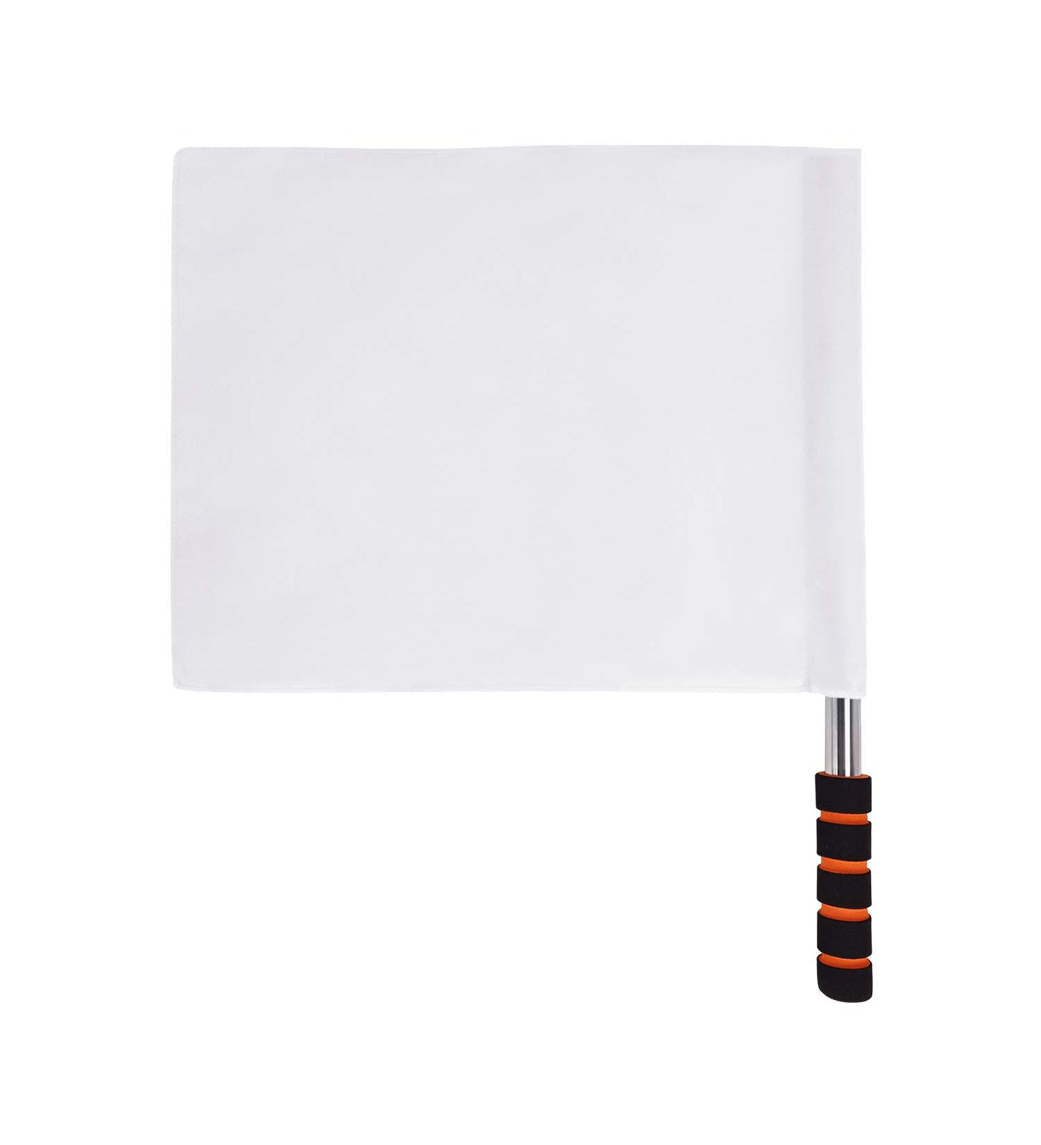 Stainless Steel Sports Referee Flags with Pole - Ideal for Rugby, Soccer, Volleyball, Football - Track and Field Training Signals - Buy Online on GoSupps.com
