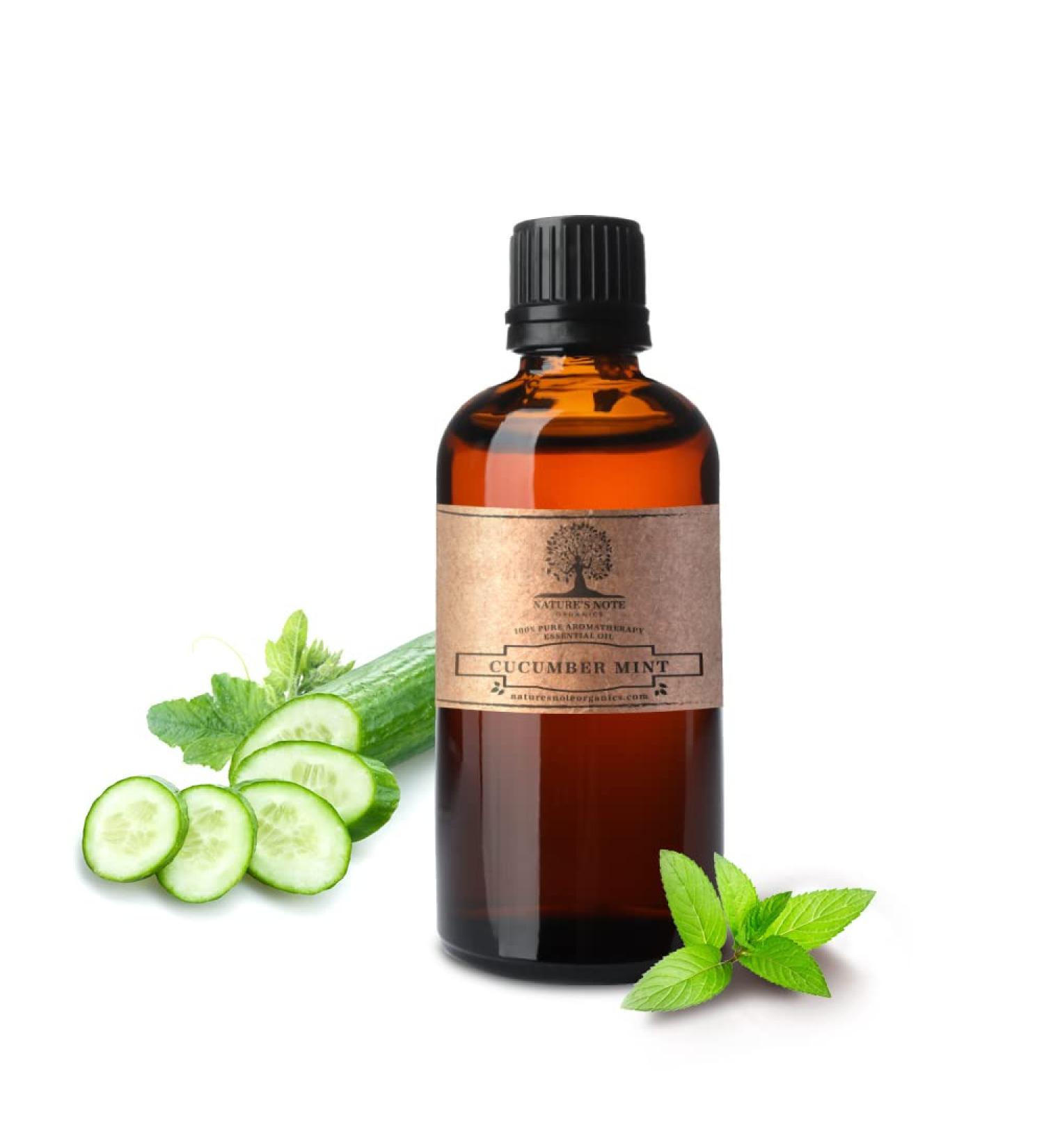Cucumber Mint Essential Oil - 100% Pure Aromatherapy Grade Essential Oil by Nature's Note Organics - 0.3 Fl Oz - Buy Online on GoSupps.com