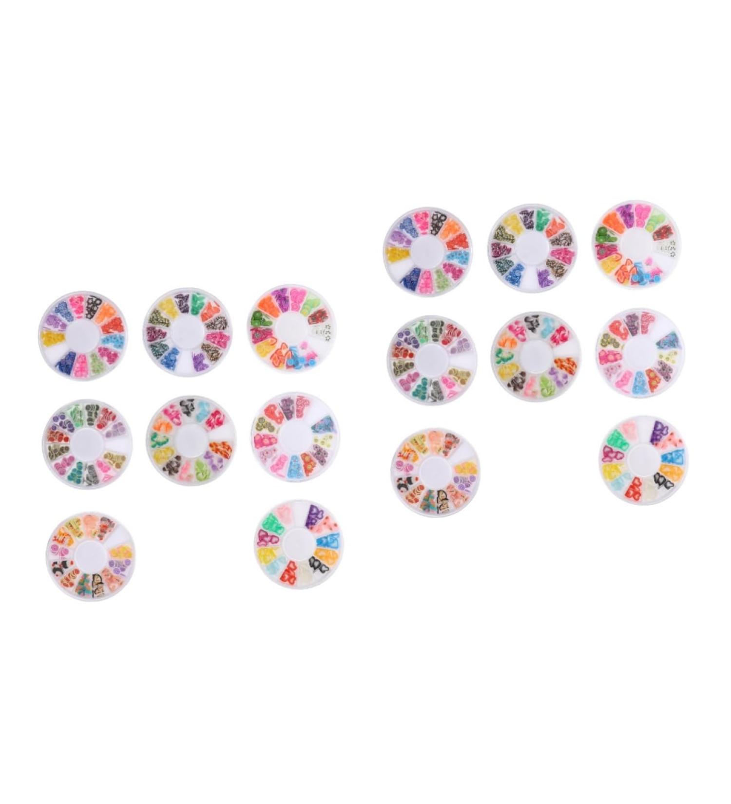 minkissy 16 Boxes Soft Pottery Nail Jewels Manicure Patch Cane Accessories Nail Decor Fruit Slices Fruit Pattern Nail Art Patches Bulk Ornaments Diy Polymer Clay Boxed 3d Nail Flakes - Buy Online on GoSupps.com