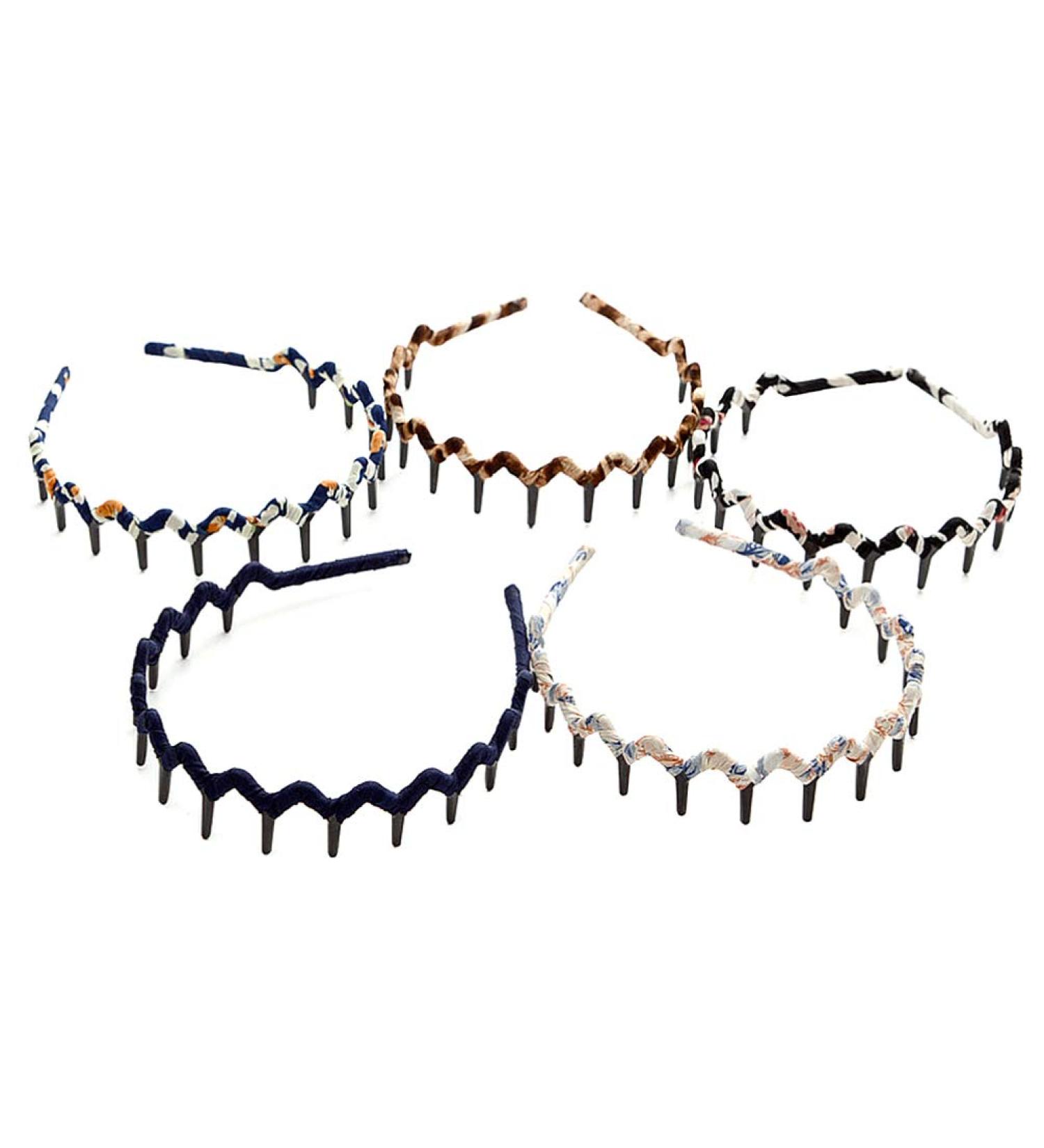 Frcolor Bohemia Headband - Plastic Teeth Comb Hair Accessories for Women & Girls - Shark Tooth Fabric Hair Tie - Buy Online on GoSupps.com