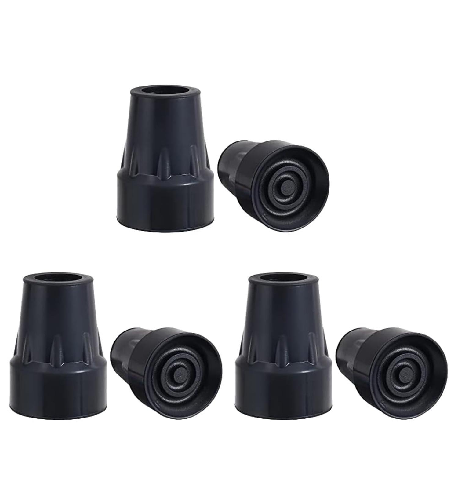 ecaqlin Crutch Tips Kit 1Inch Heavy Duty Non-Slip Rubber Cane Tips Set Kit Replacement Cane Foot Caps Crutch Pads 6 PCS - Buy Online on GoSupps.com
