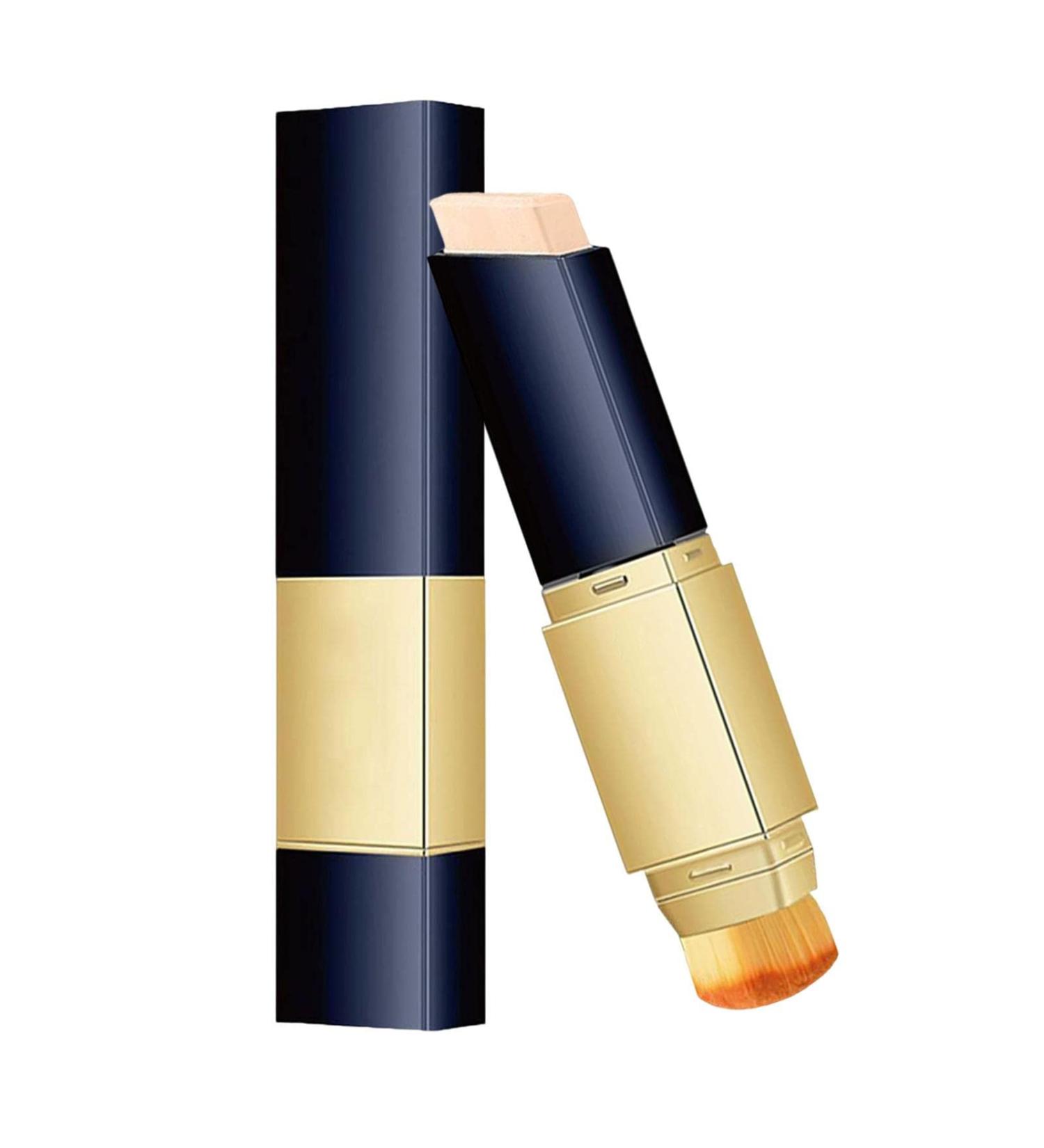 Foundation Stick 2-in-1 Foundation Stick with Brush | Long Lasting Makeup Full Concealer Stick Moisturizing Foundation Stick for Women and Girls Natural Color - Buy Online on GoSupps.com