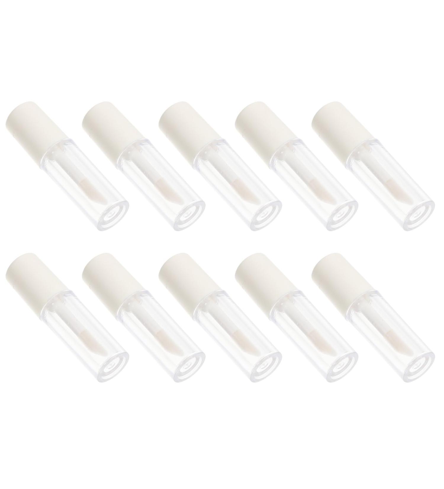 HOMSFOU Lot de 10 Tubes Vides L vres 1 2 Ml Bouchon Blanc Flacons de Gloss Rechargeables en Plastique L ger Contenants DIY pour Maquillage et Soins des L vres Adapt s Usage Quotidien - Buy Online on GoSupps.com