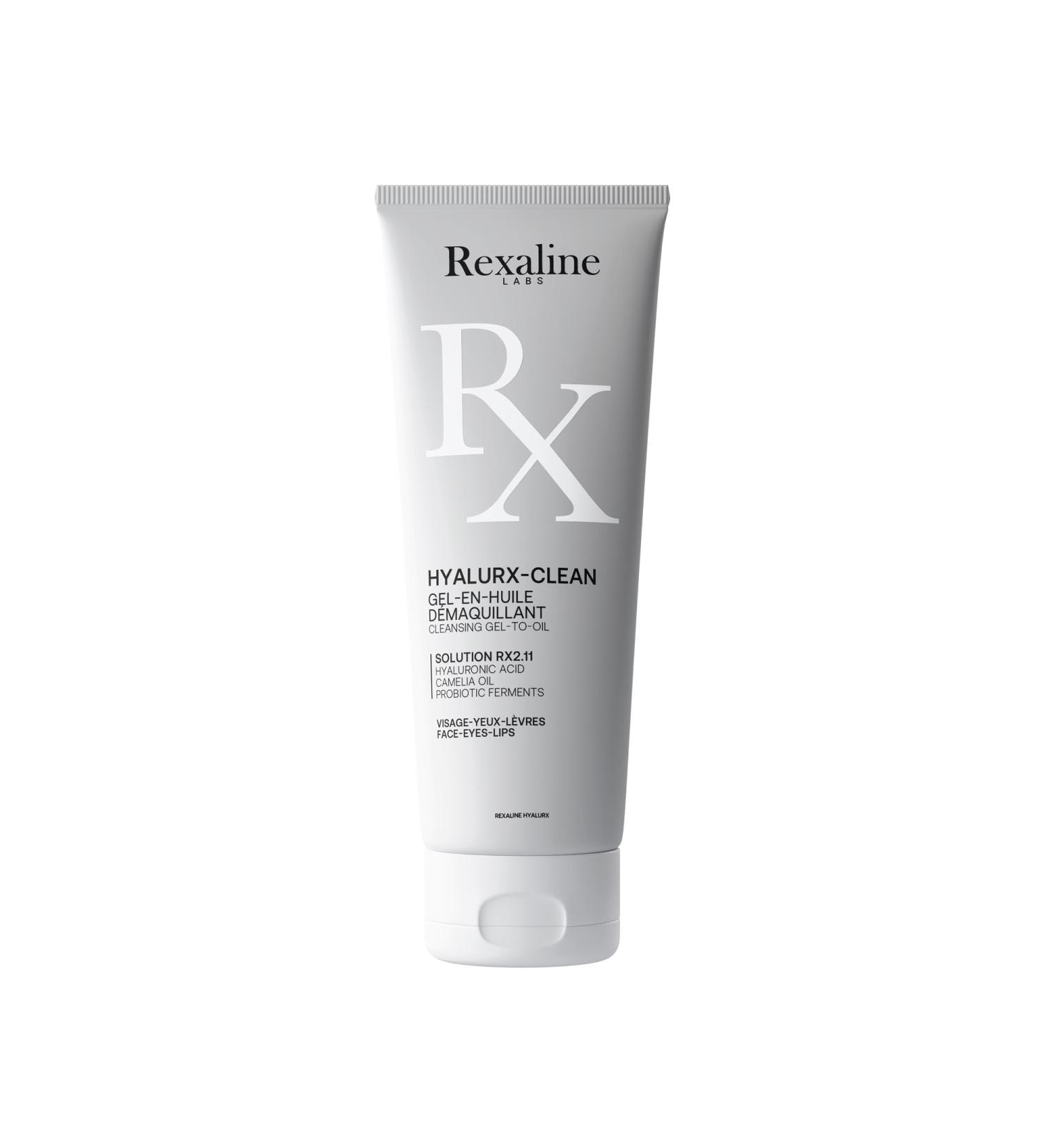 Rexaline HYALURX-CLEAN Gel-en-Huile D maquillant Acide Hyaluronique RX2 & Probiotiques limine Maquillage Longue Tenue & Waterproof Tous Types de Peaux 125ml - Buy Online on GoSupps.com