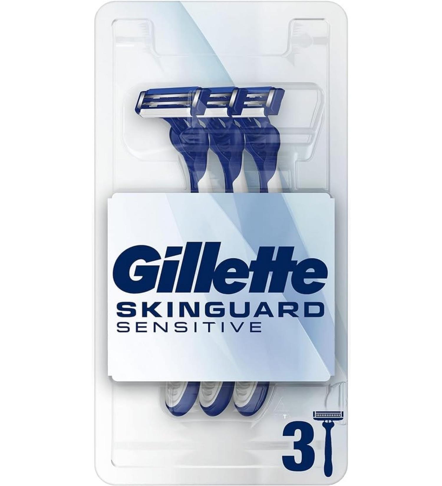 Gillette SkinGuard Disposable Razors for Sensitive Skin - Clinically Tested | Pack of 3 - Shop Now! - Buy Online on GoSupps.com