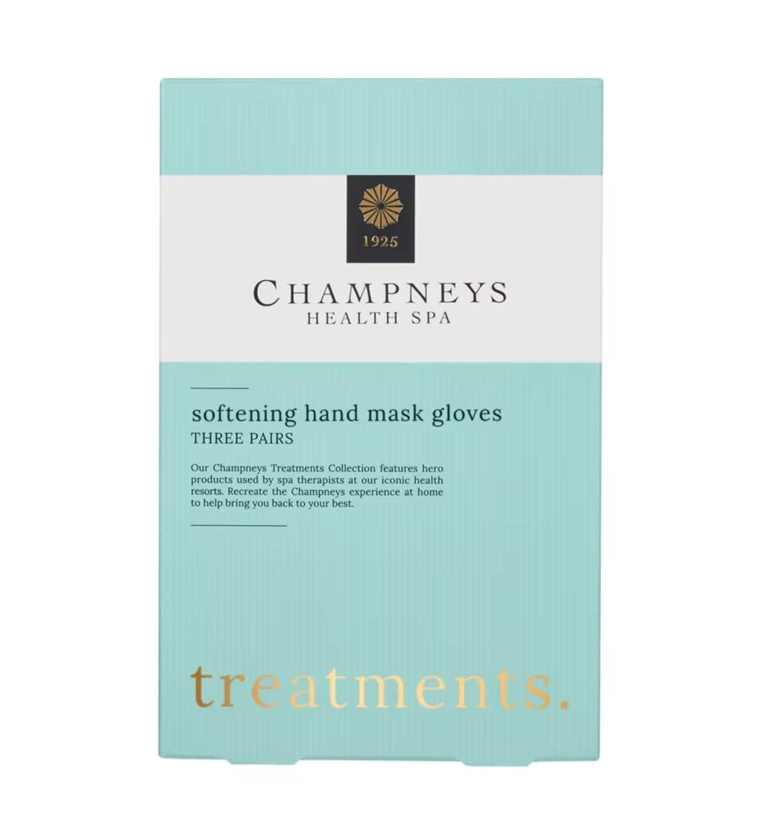 Champneys Hand Softening Hand Mask Gloves - Three Pairs (3 x 12ml) - Buy Online on GoSupps.com