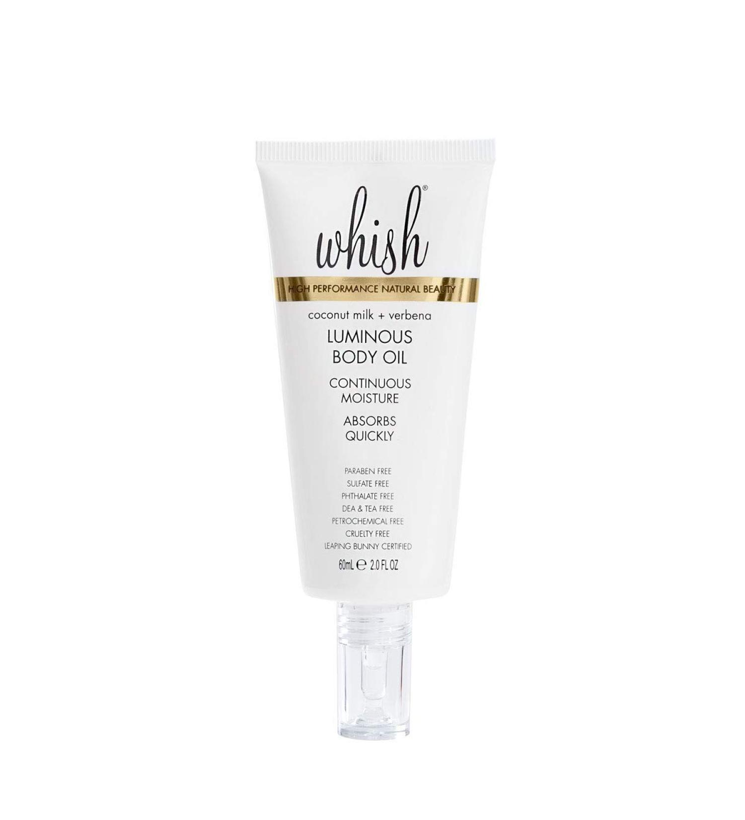 Whish Coconut Milk + Verbena Body Oil | Moisturizing Quick-Drying & Paraben-Free - Shop Internationally - Buy Online on GoSupps.com
