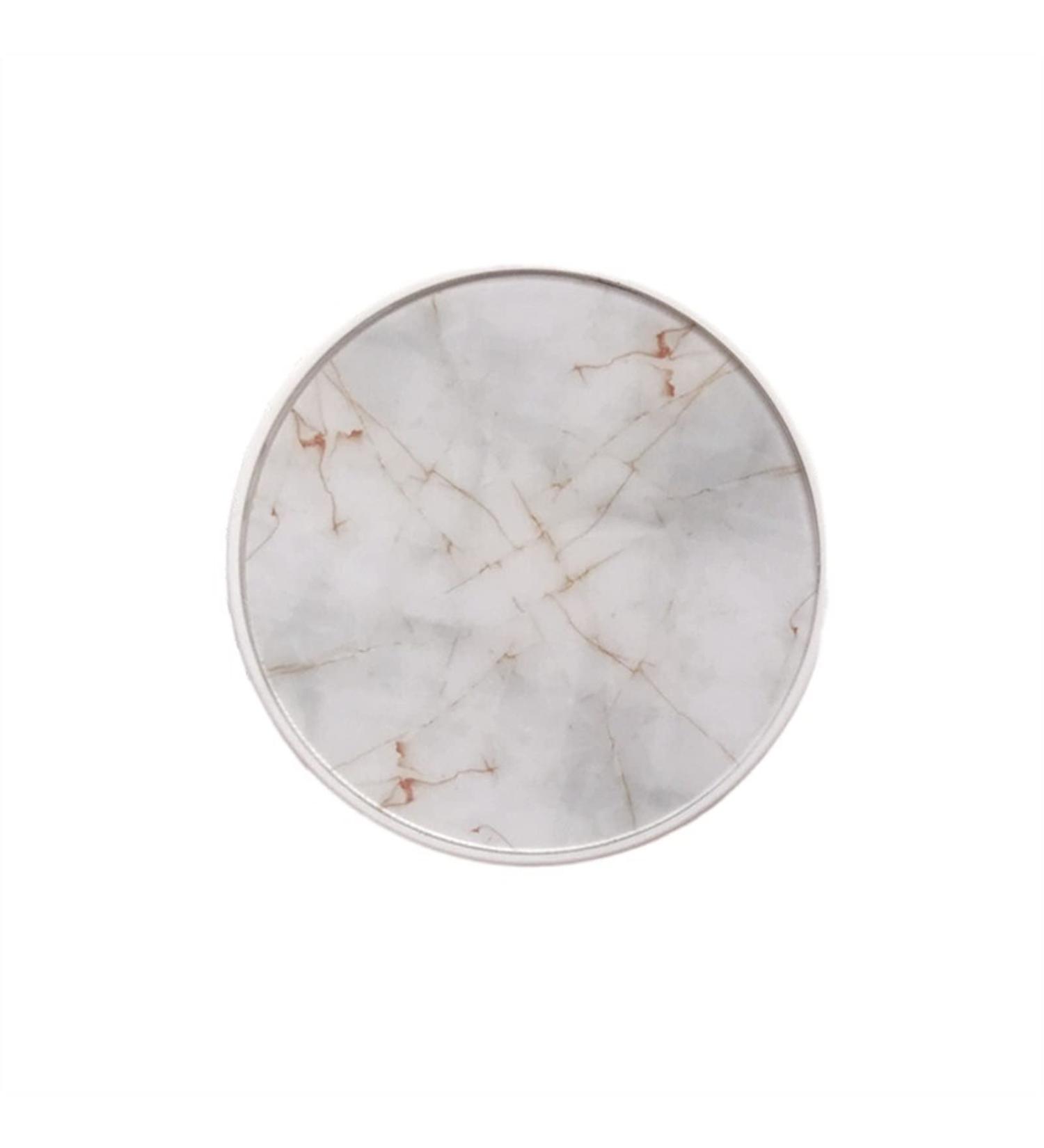 Nfegsiya Marble Pattern Contact Lens Case with Mirror - Portable Round Eye Lens Container Gift (White) - Buy Online on GoSupps.com