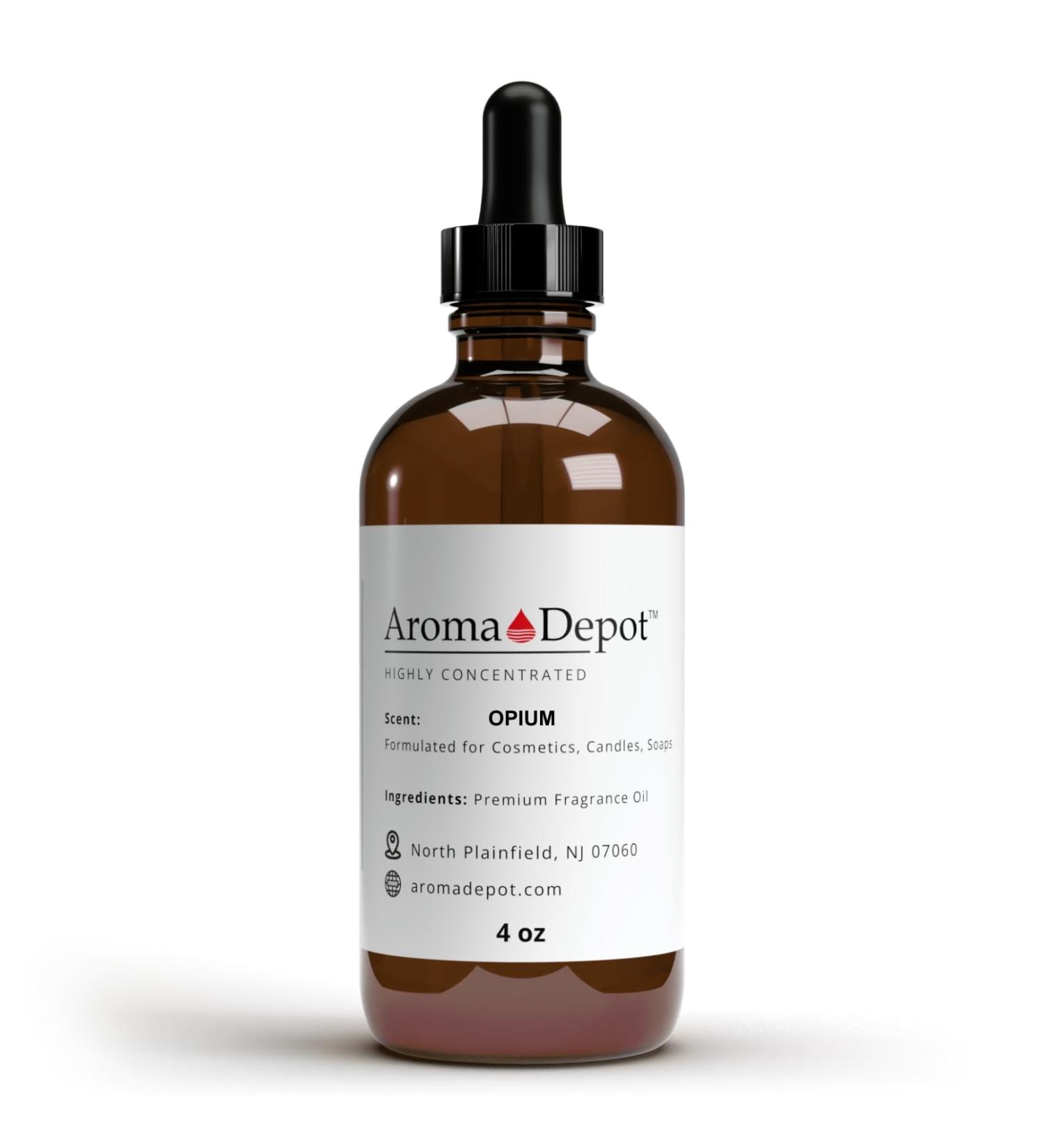 Aroma Depot Opium Fragrance Oil 120ml - Premium Undiluted Essential Oil for Candle Soap & Bath Bomb Making - Alcohol-Free Scented Oil - Buy Online on GoSupps.com