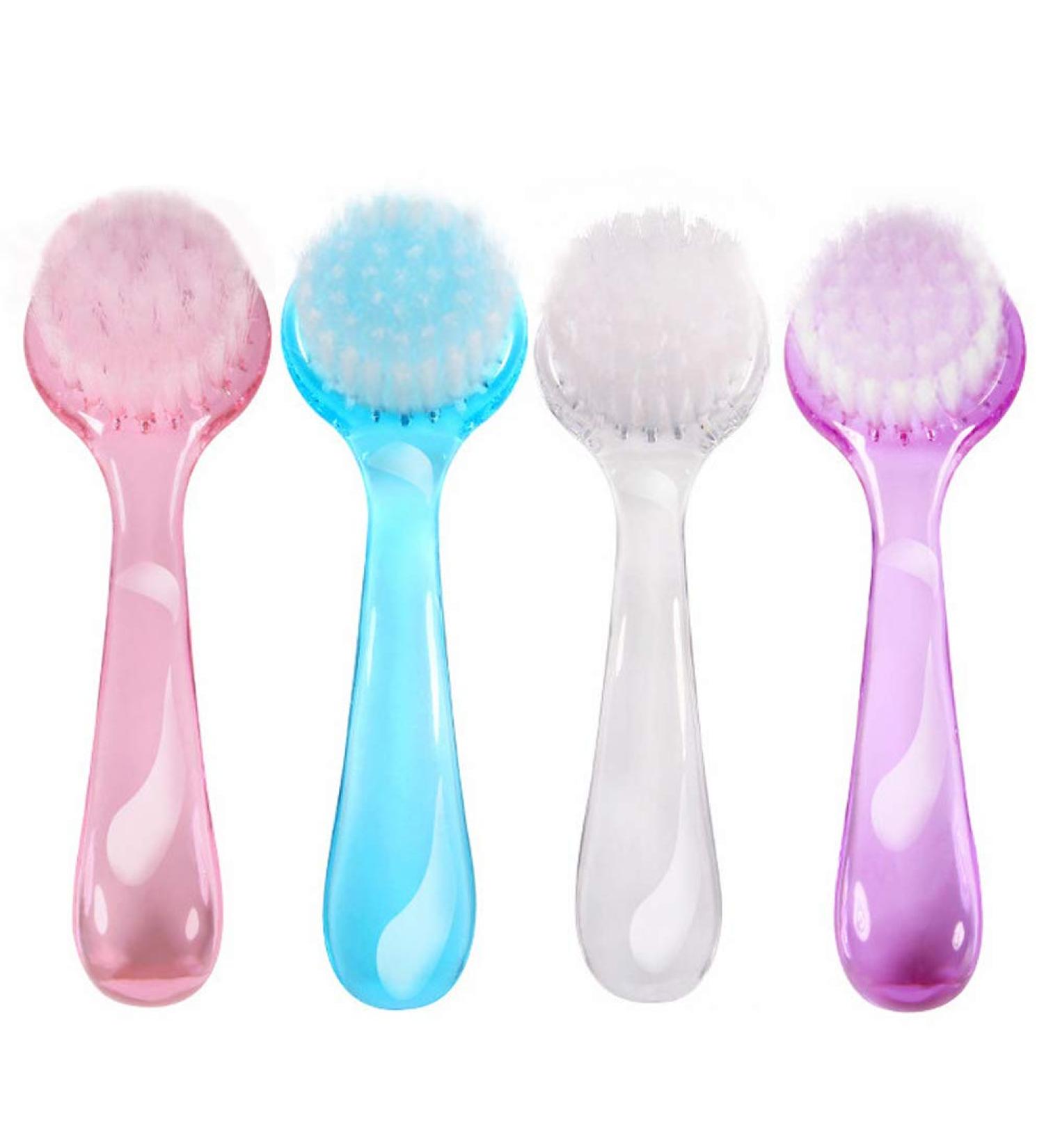 4-Piece Facial Cleaning Brush Set | Multi-Color Makeup & Nail Art Dust Remover Brushes - International Shipping Available - Buy Online on GoSupps.com