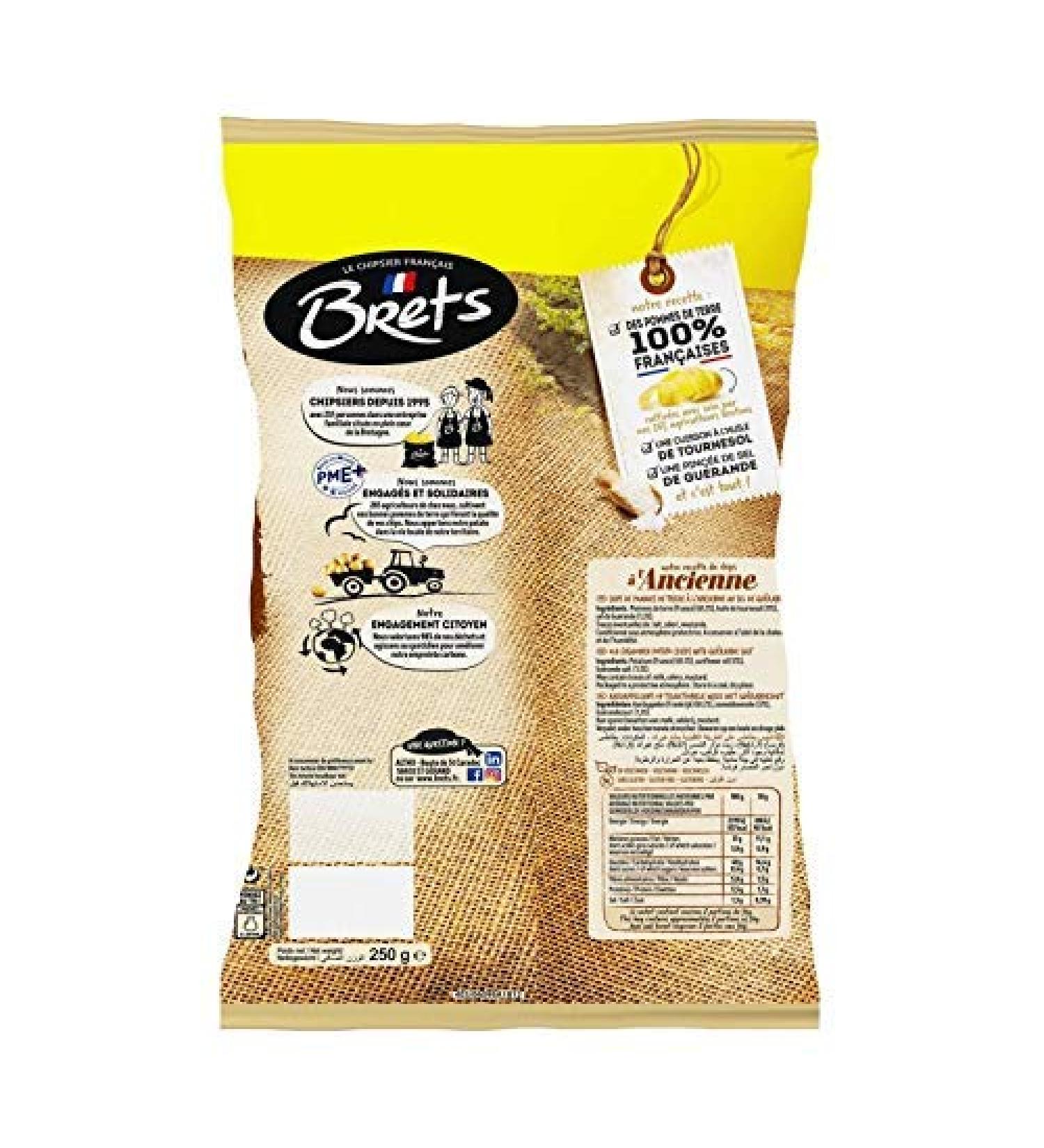 BRET'S - Old-Fashioned Chips with Gu rande Salt 250G - Pack of 3 - best offer - Buy Online on GoSupps.com