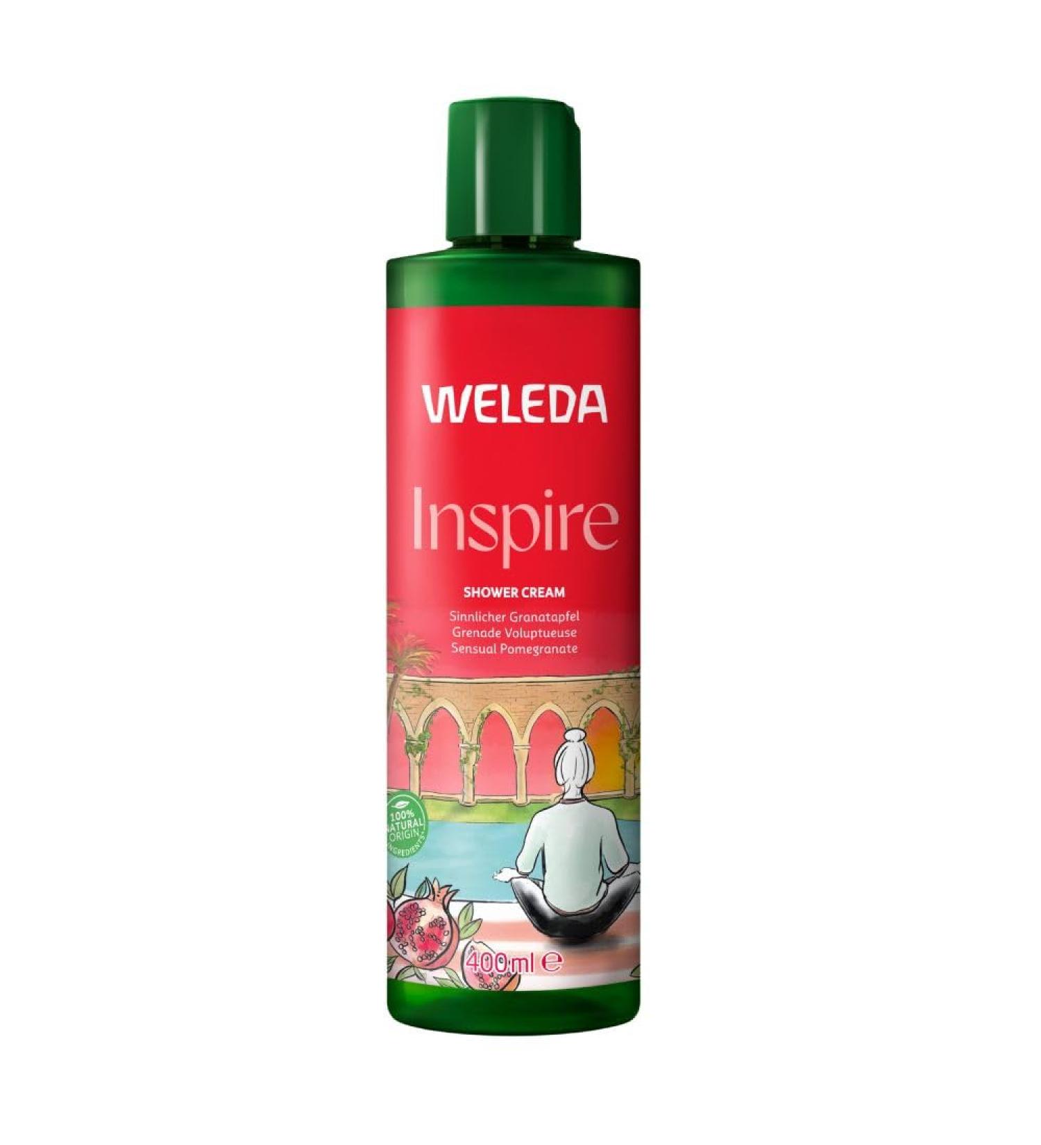  Weleda WELEDA Bio Inspire XL Vegan Body Wash - Natural Cosmetic Pomegranate Shower for Women & Men with Orange/Vanilla Scent - Natural Skin Care for Face & Body (1 x 400 ml) - Buy Online on GoSupps.com