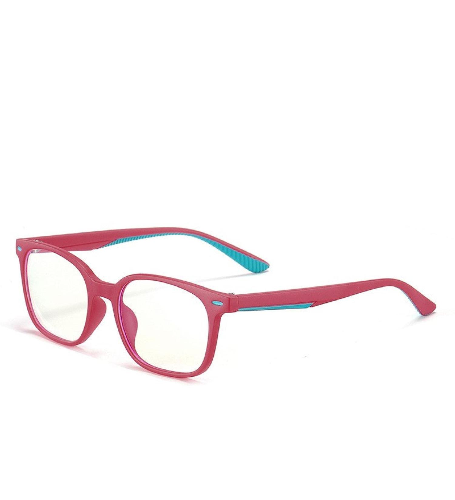 Buy Plastic Titanium Square TR Anti-Blue Light Blocking Glasses for Kids - Red | Protect Children's Eyes from Screens - Buy Online on GoSupps.com