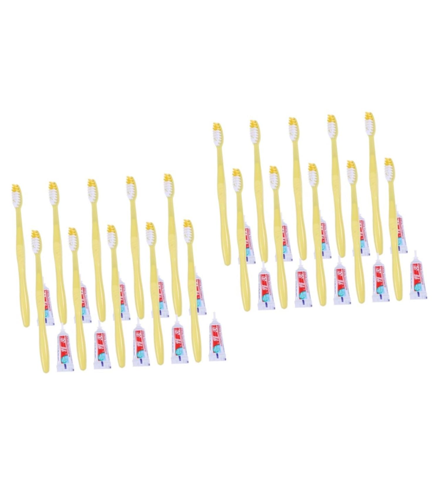 Minkissy 20-Piece Toothbrush and Toothpaste Kit | Travel Toothbrush Set for Hotels & VIP Reisen | Essential Travel Hygiene Supplies - Buy Online on GoSupps.com