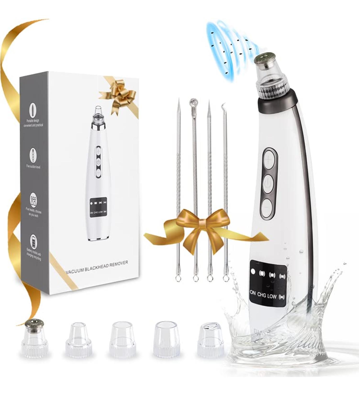 2023 Tunbot Blackhead Remover Vacuum Cleaner - Rechargeable Facial Extractor Tool with 5 Suction Power & Probes for Acne-Prone, Oily, Dry Skin - Buy Online on GoSupps.com