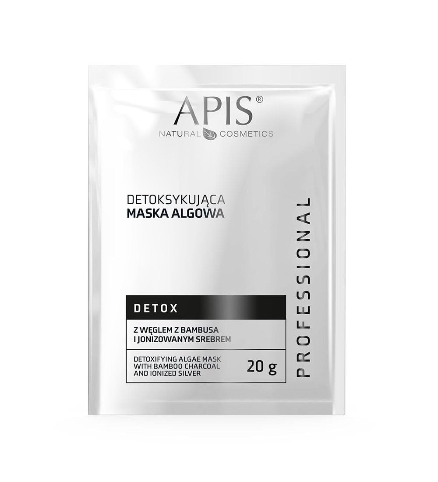 Bee APIS Detox detoxifying algae mask with bamboo charcoal and ionizing silver facial care detox and detoxification 20 g
