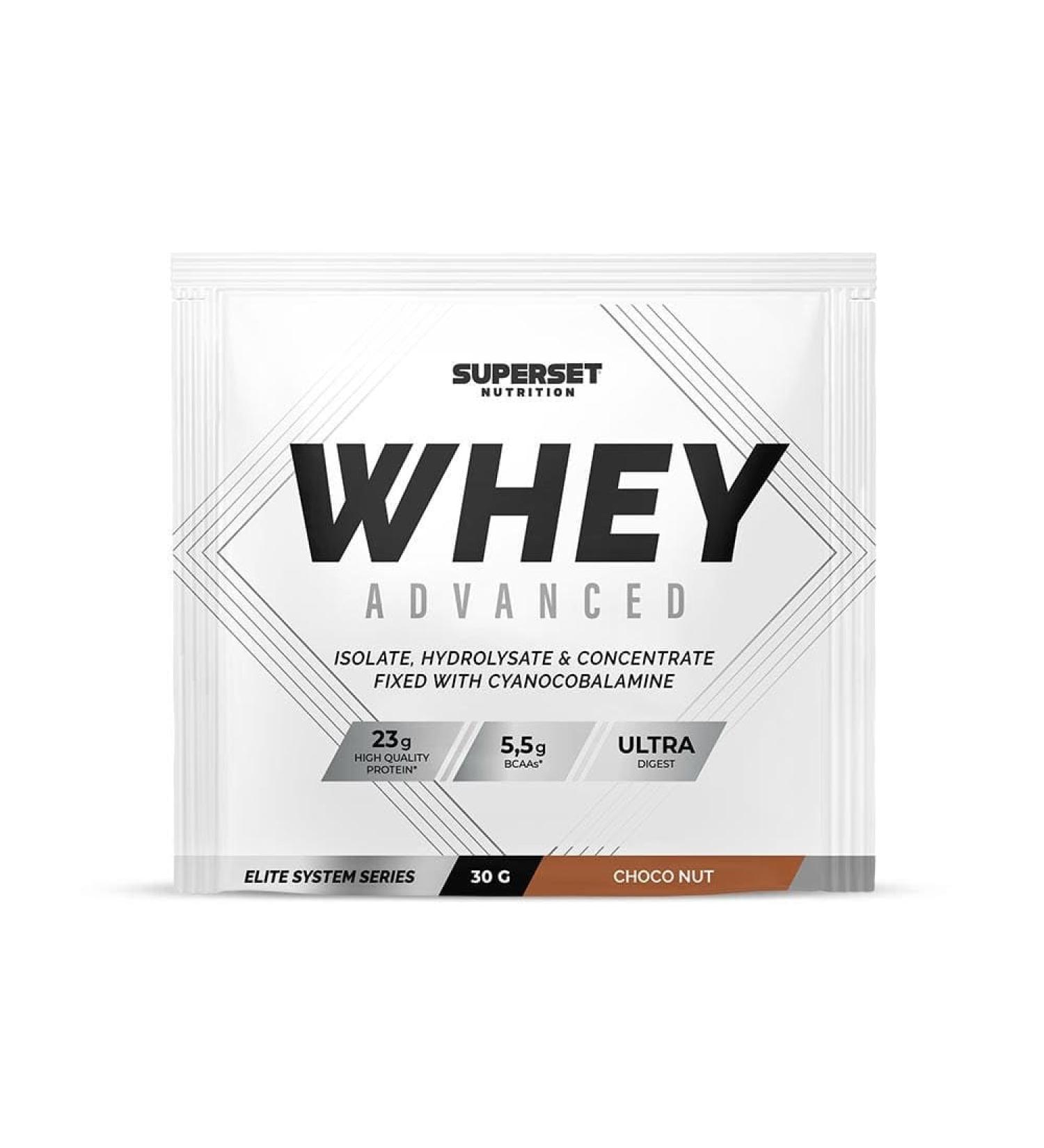 Superset Nutrition | Sample 100% Whey Protein Advanced (30g) | Whey Protein | Best Whey - Choco-Nut - Buy Online on GoSupps.com