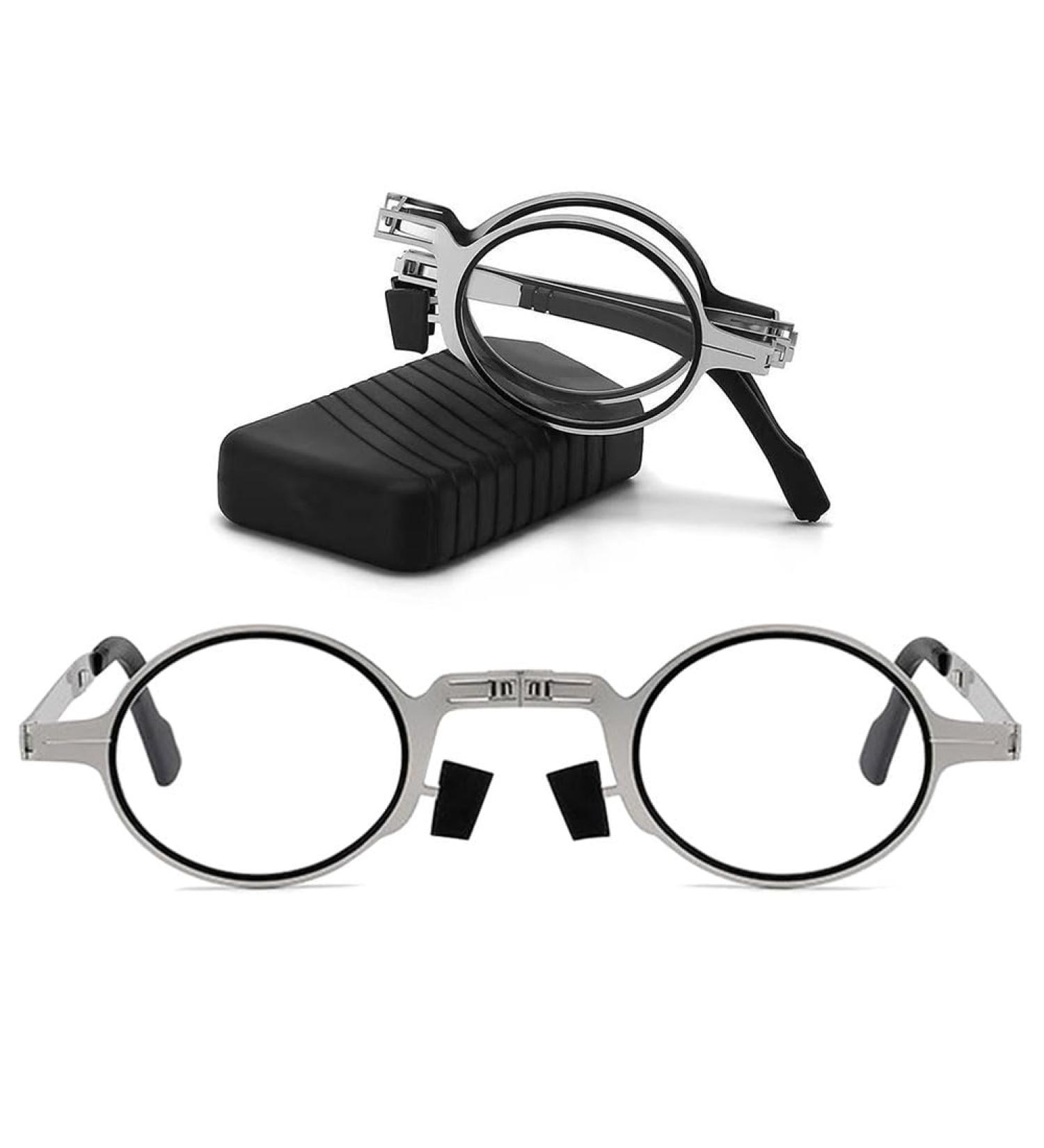 Magimodac Foldable Reading Glasses for Men & Women - Blue Light Filter Mini Size & Etui Multiple Magnifications (1.0 - 3.5) - Buy Online on GoSupps.com