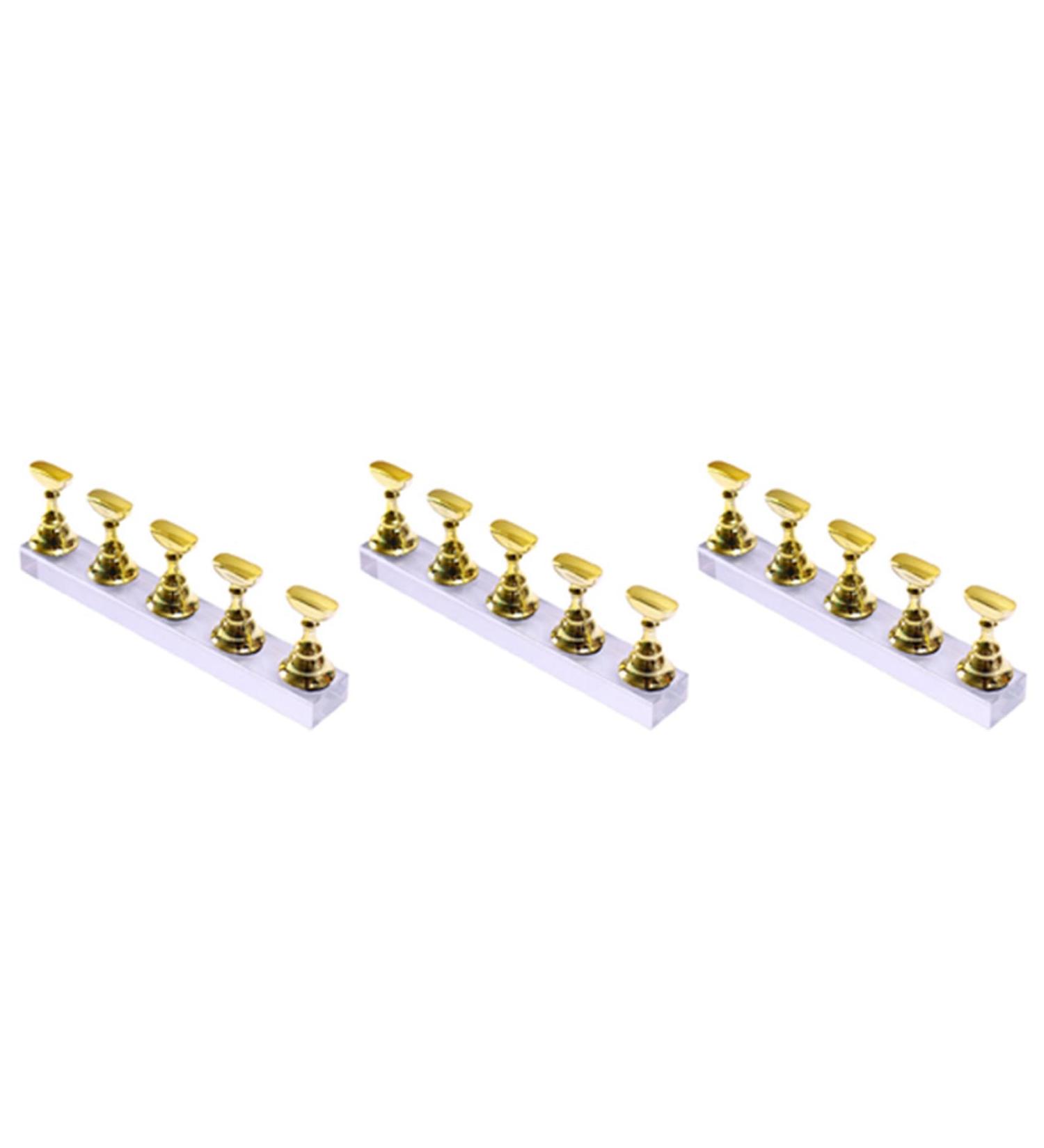 Bsowte 3X Magnetic Acrylic Manicure Tools Nail Practice Hand Nail Exercises Pedestal Nail Supplies Nail Tips Display Stand - Buy Online on GoSupps.com