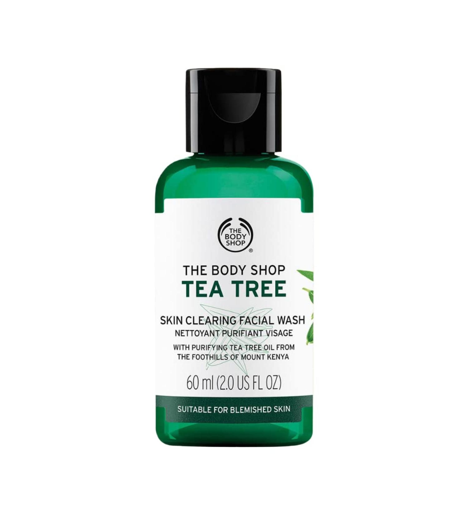 The Body Shop Tea Tree Skin Clearing Facial Wash - Purifying Vegan Face Wash for Oily & Blemished Skin - 2 oz - Buy Online on GoSupps.com