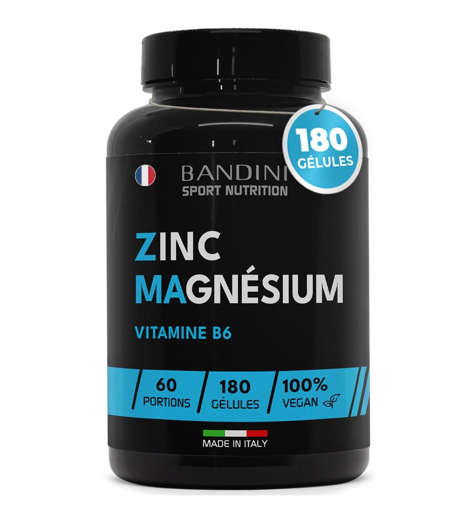 Bandini ZMA ULTRA 180 Capsules (60 Day Coverage) Zinc Magnesium & Vitamin B6 Supplement - Energy Recovery & Muscle Mass - Reduces Fatigue & Burnout - For Men & Women - Buy Online on GoSupps.com