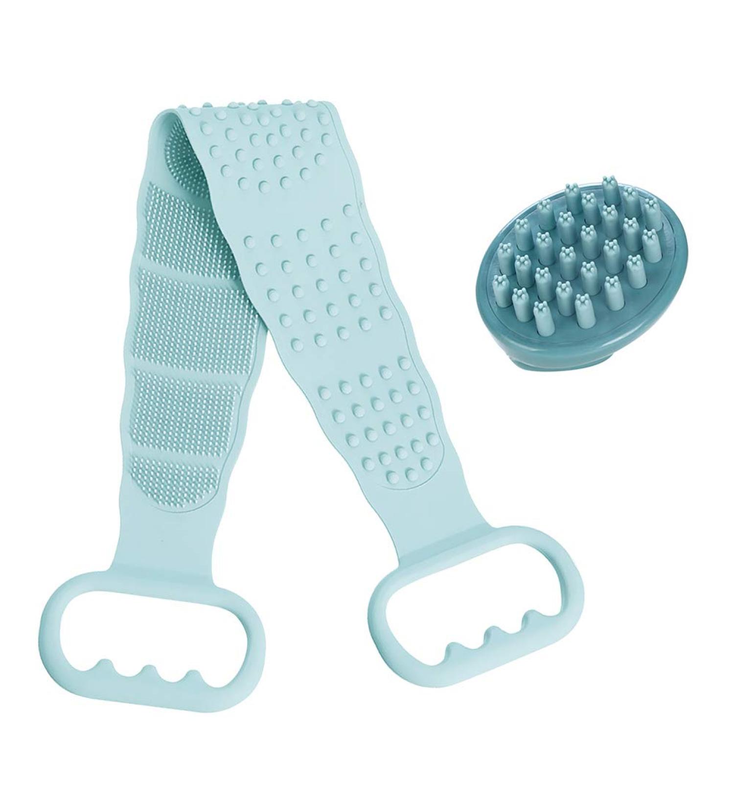 Ladysen Silicone Back Shower Brush and Scalp Massager - Deep Clean & Exfoliating for Women and Men - Green - Buy Online on GoSupps.com