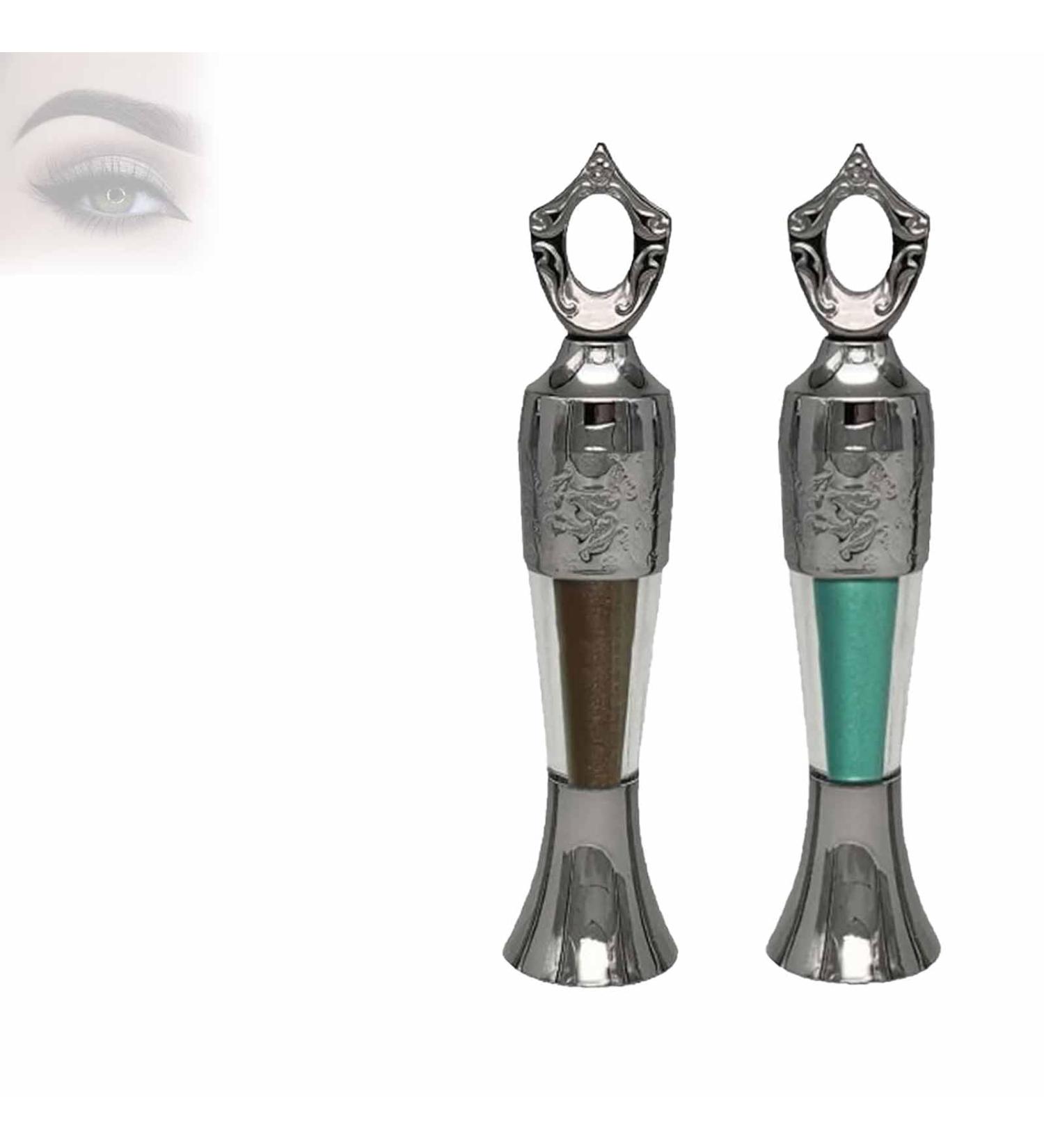 Kohl Powder Eyeliner Kohl Liner Kohl Eyeliner Kohl Eyeliner Handmade 100% Natural Eyeliner in Powder Form for Women (Brown+Green) - Buy Online on GoSupps.com