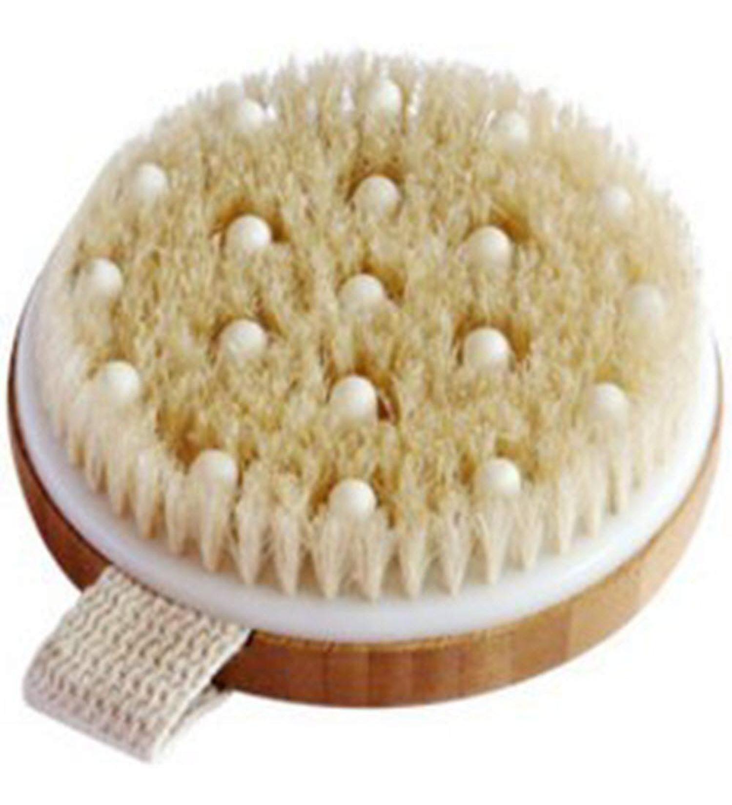 CSM Body Brush - Exfoliating Boar Hair Brush for Soft Skin, Improved Circulation & Acne Reduction - Buy Online on GoSupps.com