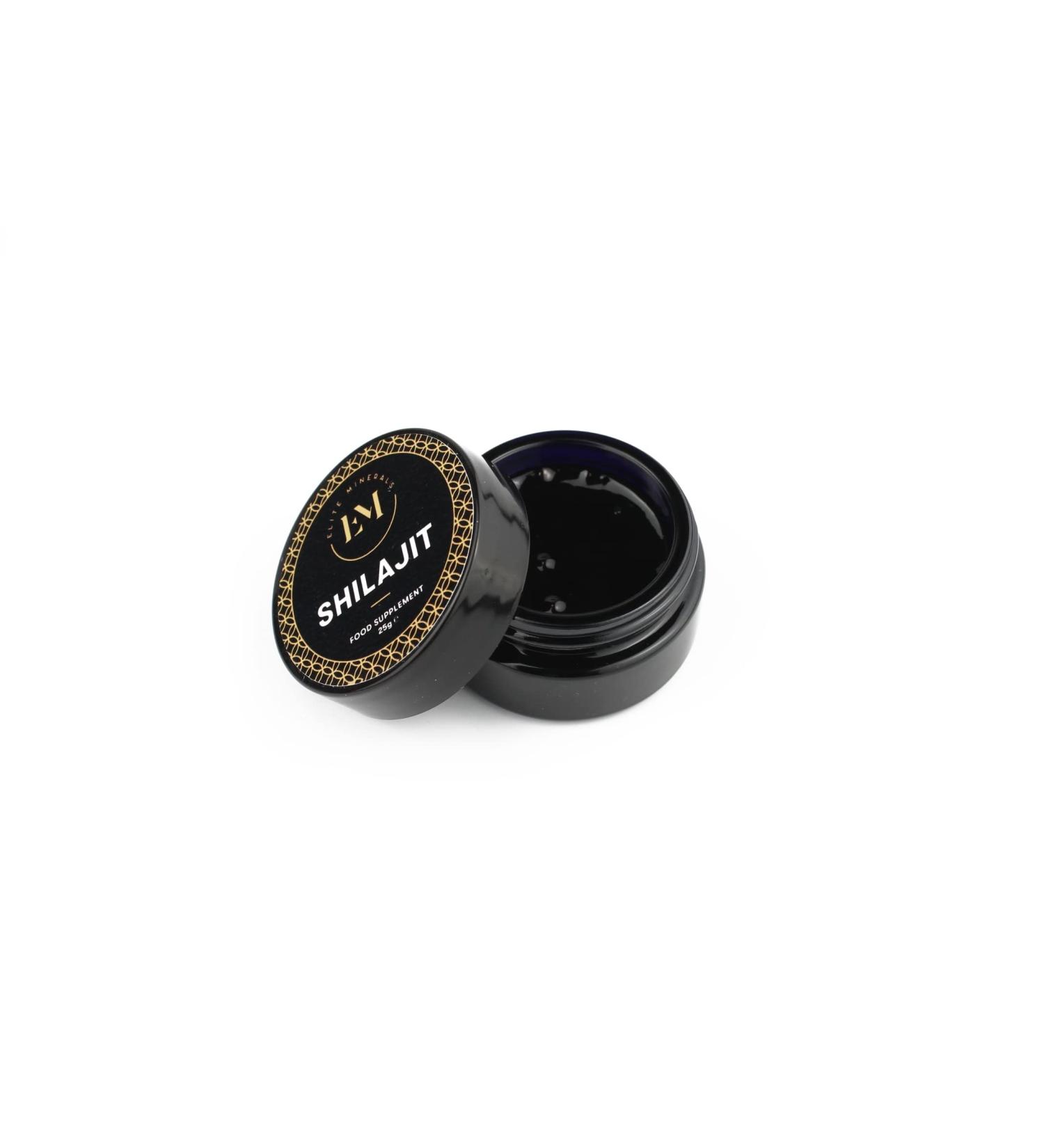 Elite Minerals Shilajit Resin 25g - Pure Energy Boost for Men and Women | Plant Derived, Hand Harvested with Trace Minerals and Fulvic Acid - Buy Online on GoSupps.com