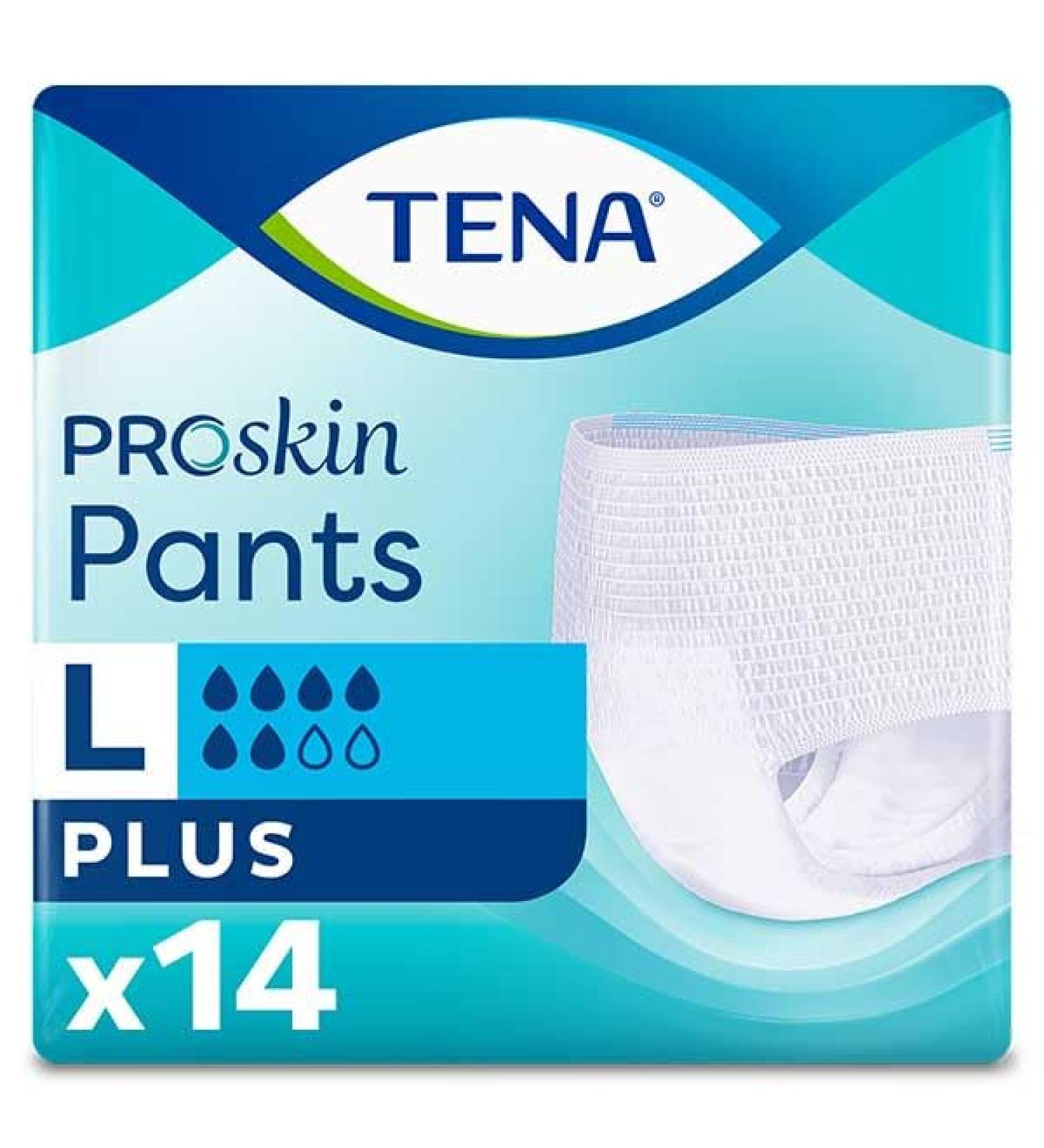 Tena Proskin Pants Plus Underwear Size L 14 Pack L (14 Pack)