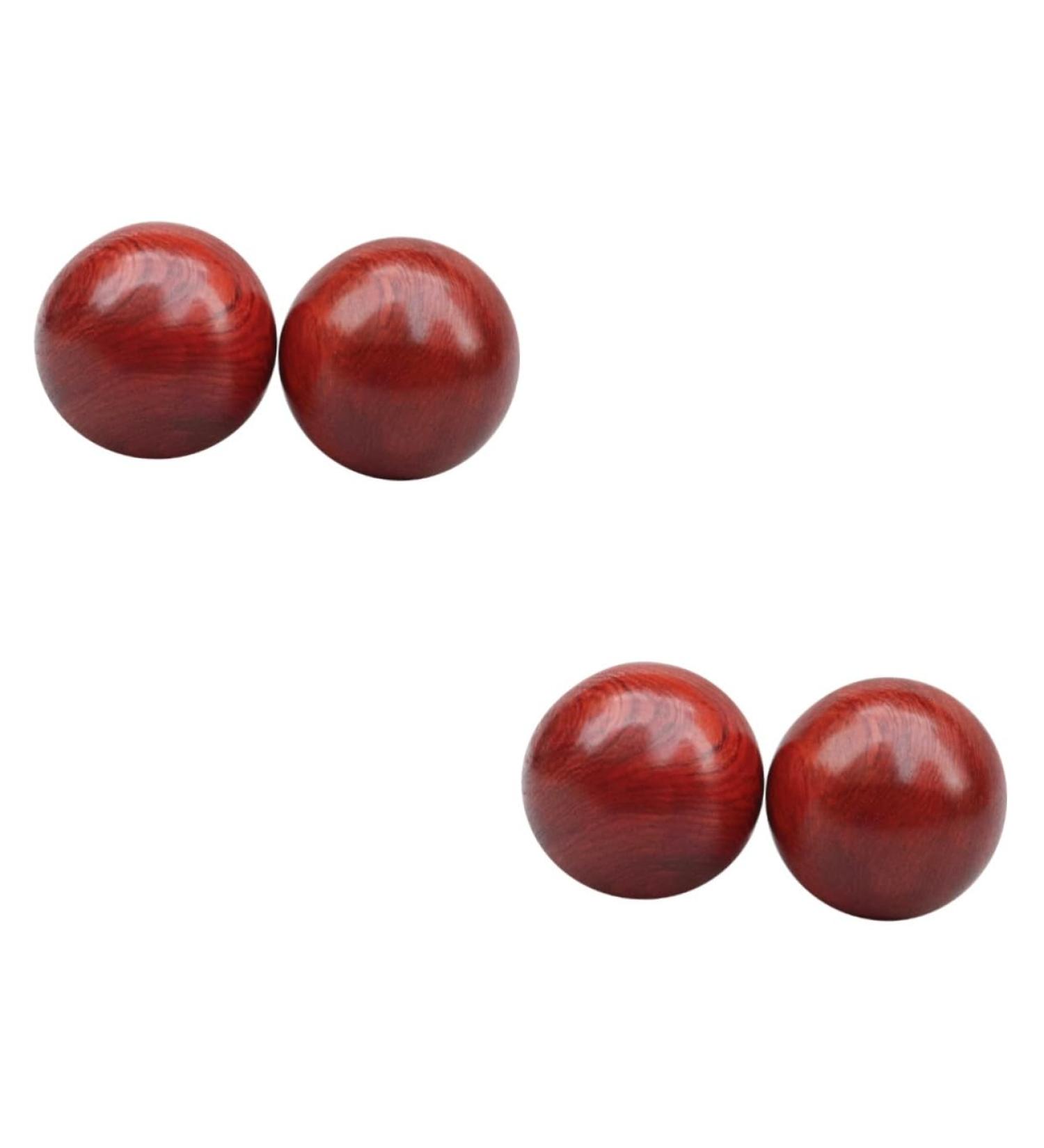 Gatuida 4-Piece Deep Fabric Medicine Balls for Wrist Strengthening & Stress Relief - Mahogany Massage Balls for Fitness & Body Massage - Buy Online on GoSupps.com