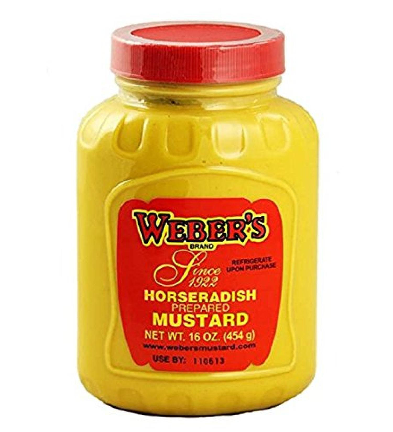 Buffalo's Own Weber's Brand Original Horseradish Mustard 16oz - Pack of 6 1 Pound (Pack of 6)
