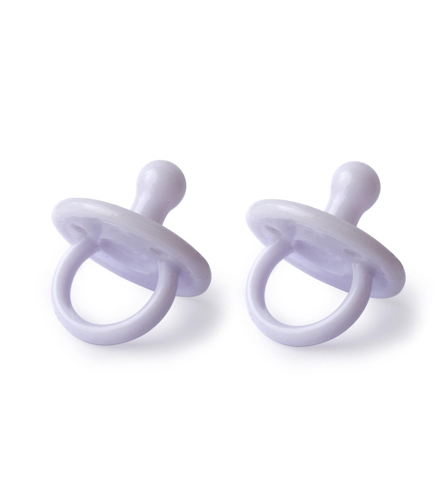 Filibabba Silicone Pacifier Set - 100% Silicone Baby Pacifiers in Fresh Violet | Danish Design | 2 Pieces with Pacifier Box - Buy Online on GoSupps.com