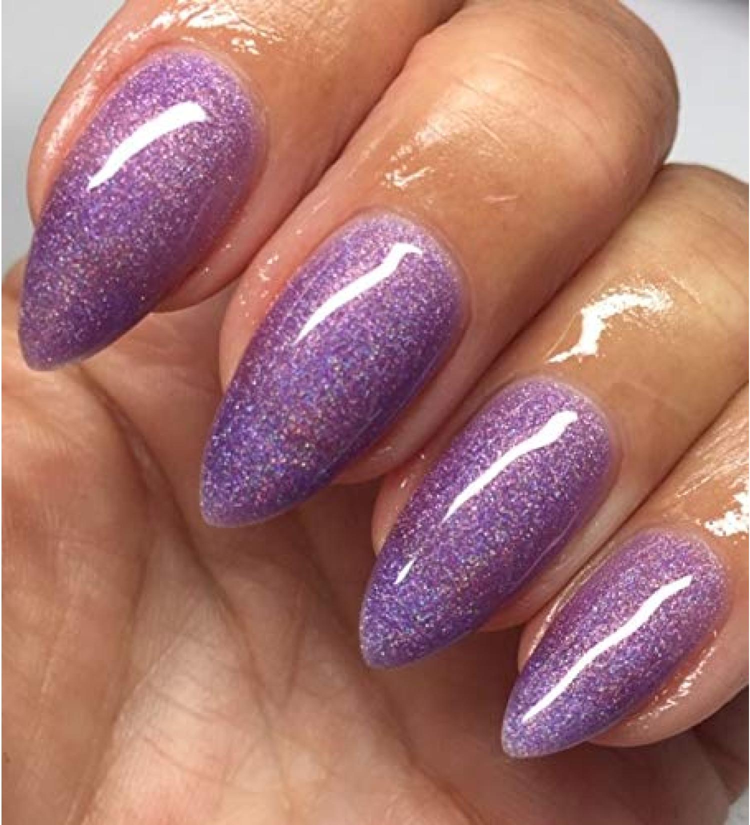 Bluesky Gel Nail Polish LILAC PURPLE GLITTER CH16 FAIRY GODMOTHER UV LED Soak Off