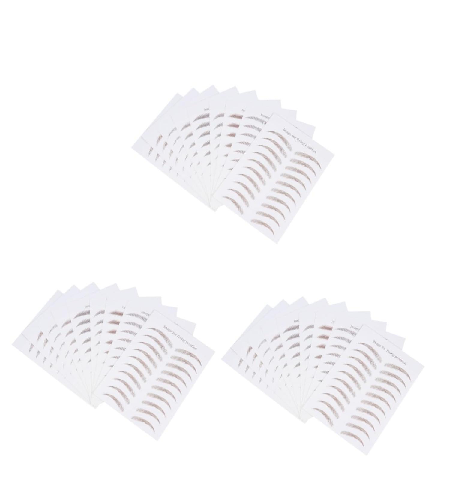 Ipetboom 27 Sheets Imitation Eco Eyebrow Sticker Stickers Artificial Eyebrow Makeup Brow Sticker 6d 21.5X14.5cmx3pcs Brownx3pcs - Buy Online on GoSupps.com