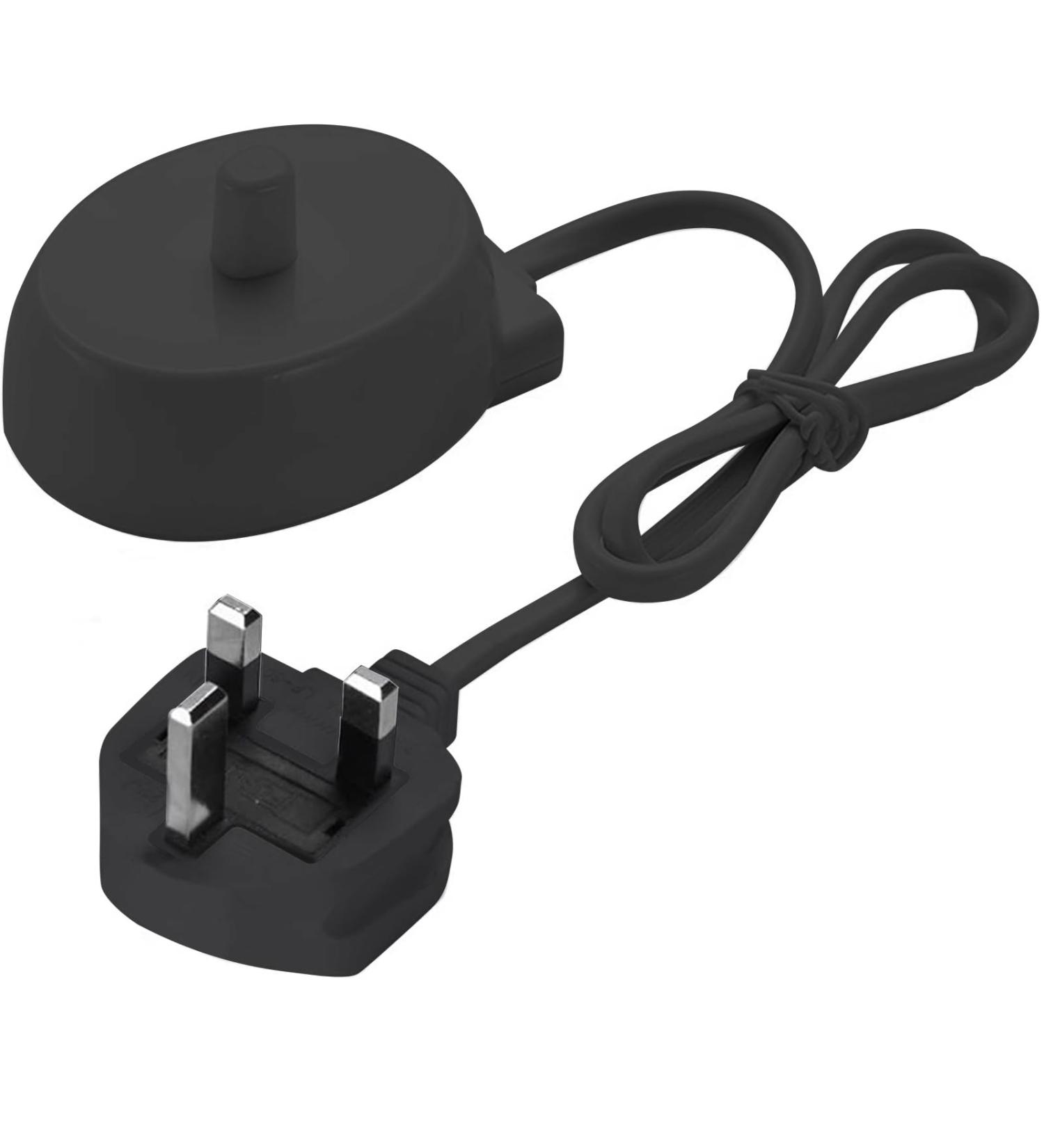 Oral B UK 3 Pin Electric Toothbrush Replacement Charger - Compatible with Braun Type 3757 - Black - Buy Online on GoSupps.com