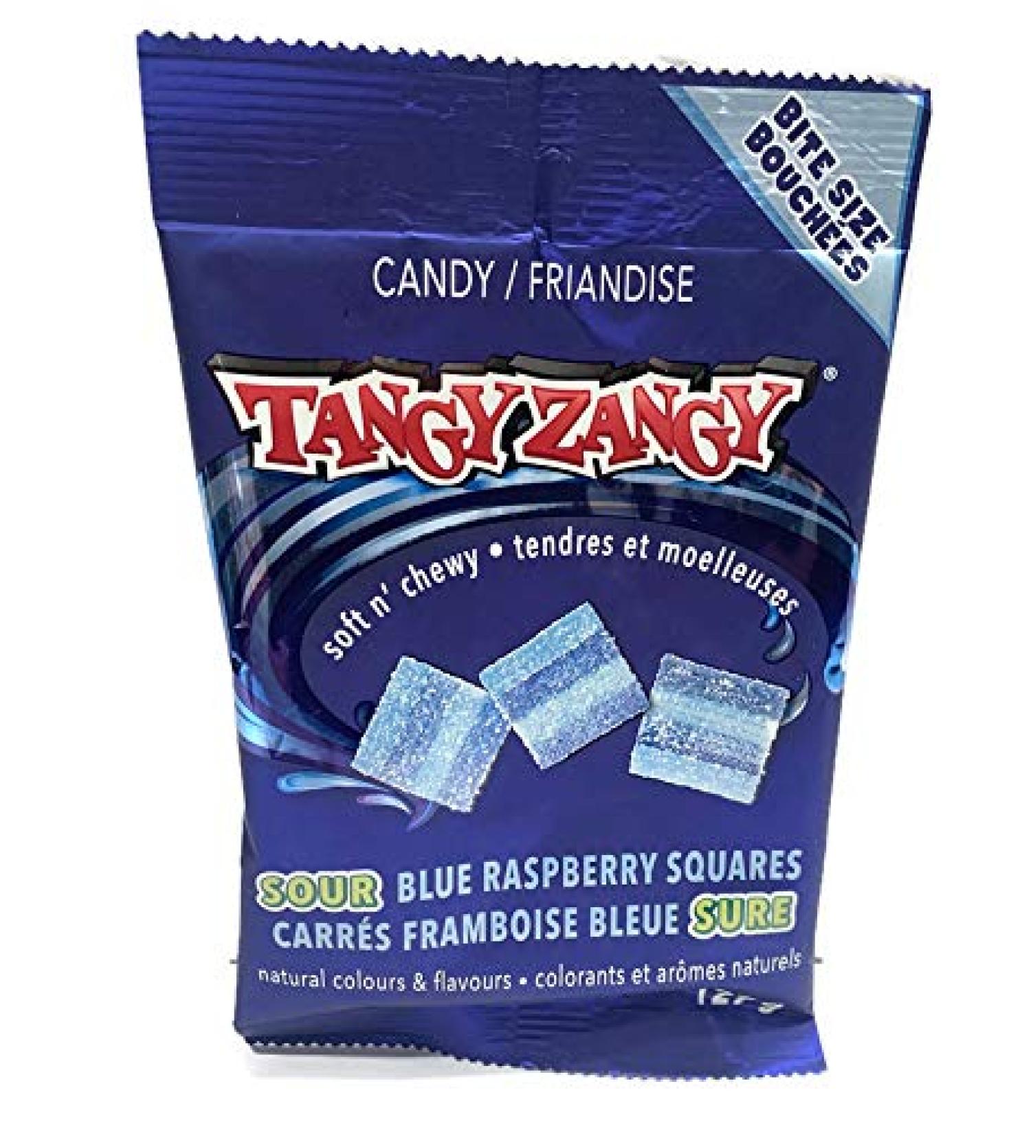 TANGY ZANGY -2 x 127g Bags of Sour Blue Raspberry Squares - Buy Online on GoSupps.com