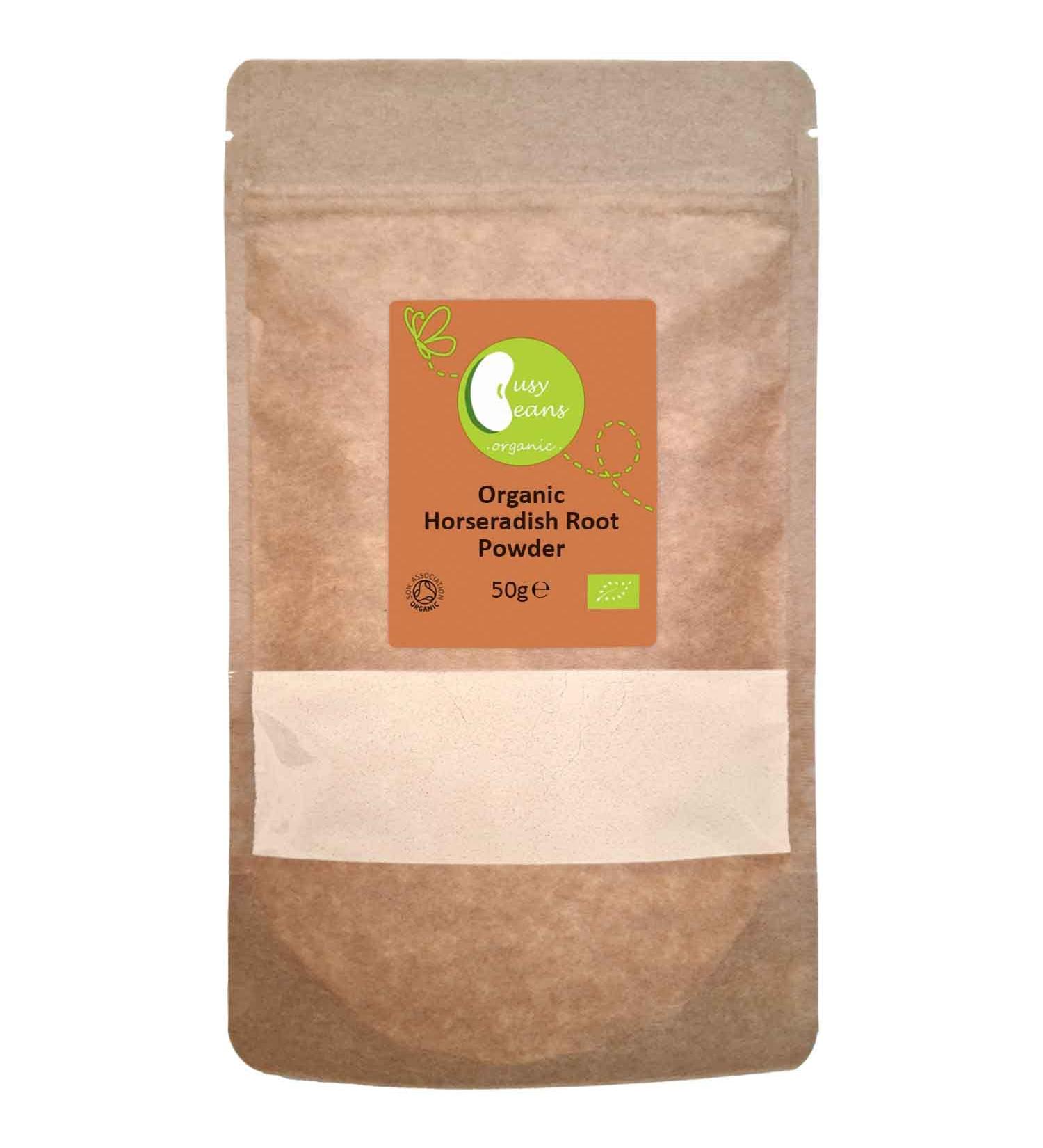 Certified Organic Horseradish Root Powder (50g) by Busy Beans Organic - Buy Online on GoSupps.com
