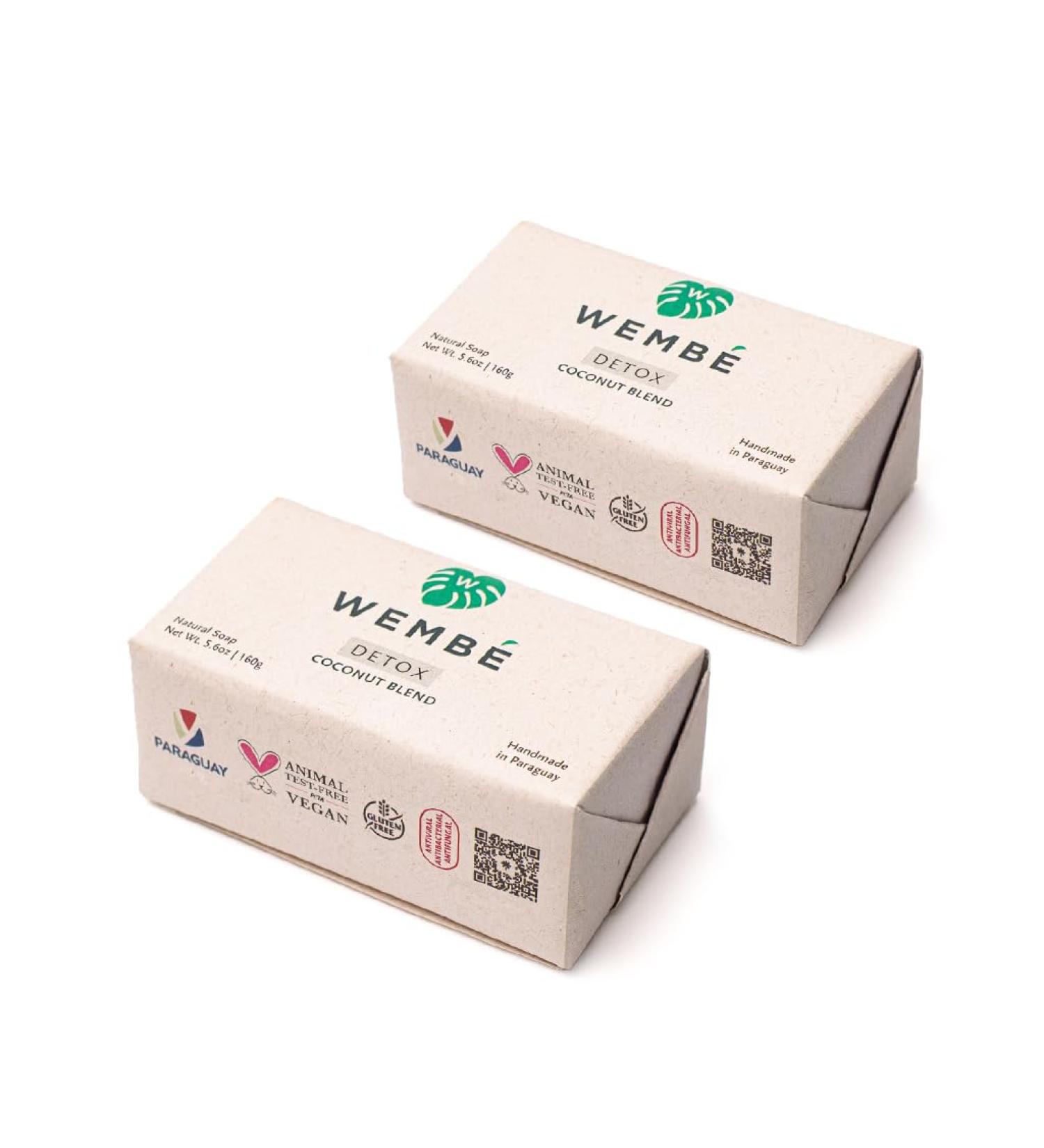 Handmade Coconut Soap Bars from Paraguay | Natural Essential Oils & Fruits | Detoxifying 5.6oz (2-Pack - Buy Online on GoSupps.com