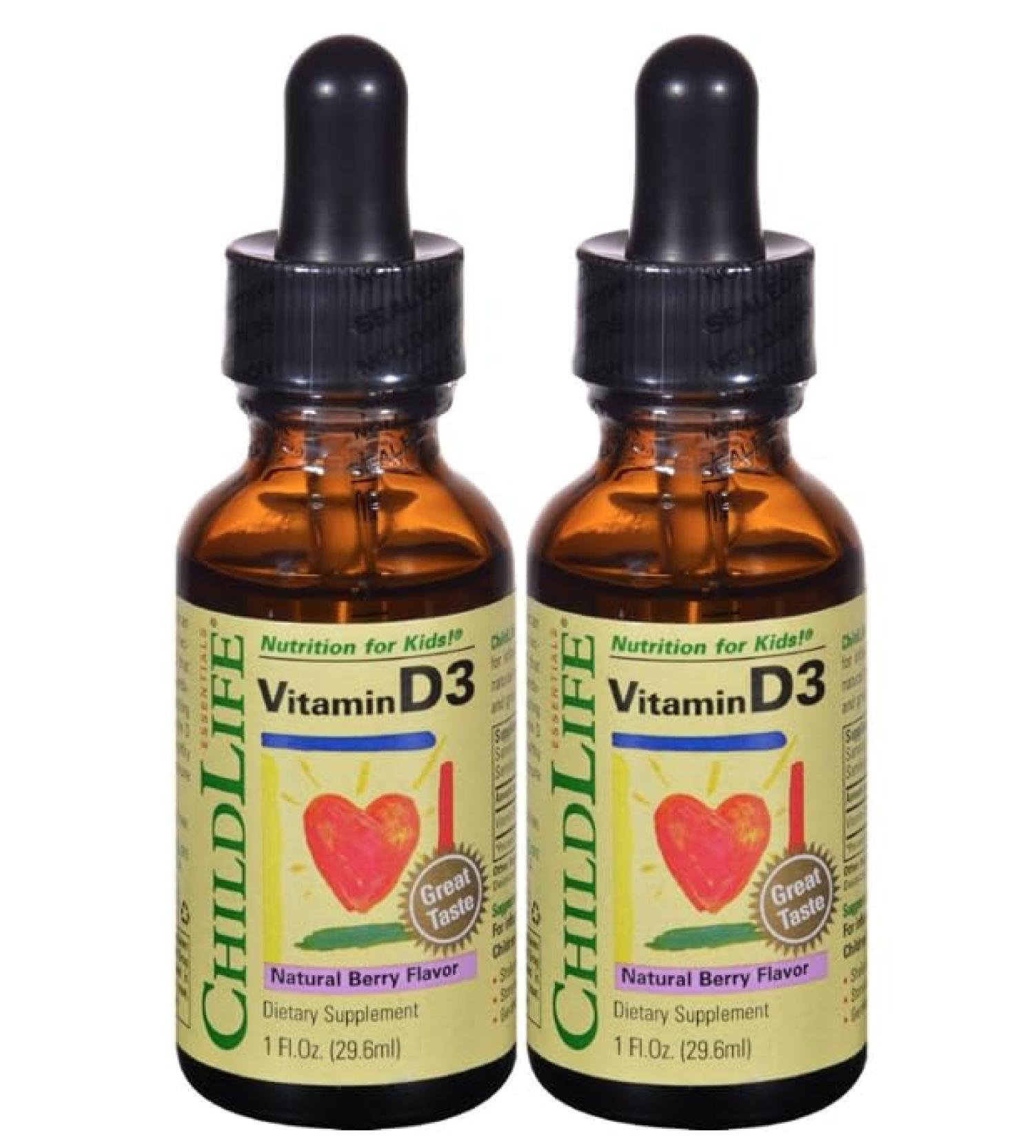 Tudor Child Life's Liquid Vitamin D3 Drops for Kids 2 x 30 ml Lab Tested Gluten Free Soy Free 2 Pack - Buy Online on GoSupps.com